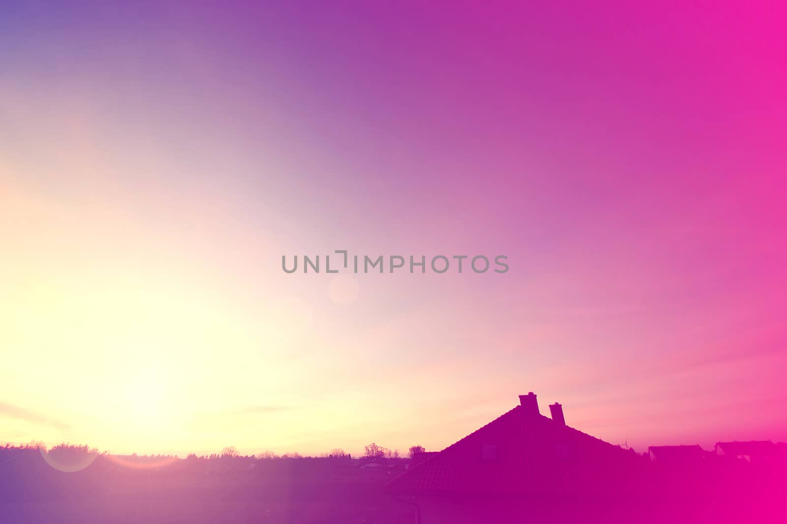 Sunrise over house. by satariel