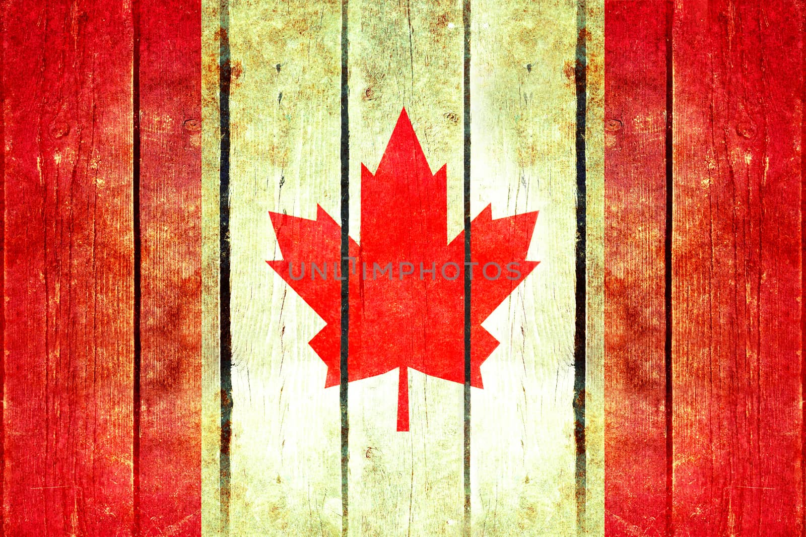 Canada grunge wooden flag. by satariel