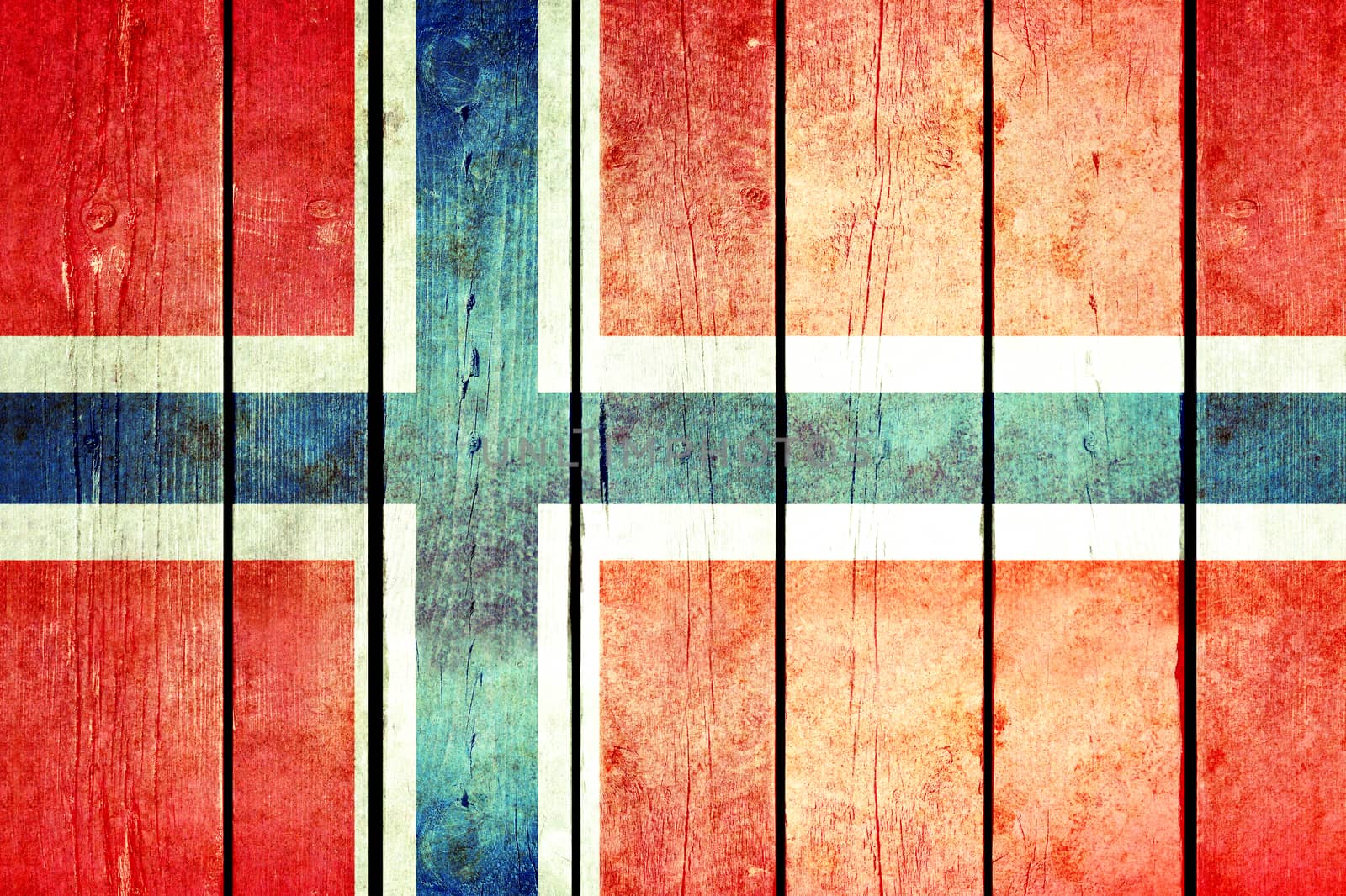 Norway wooden grunge flag. by satariel