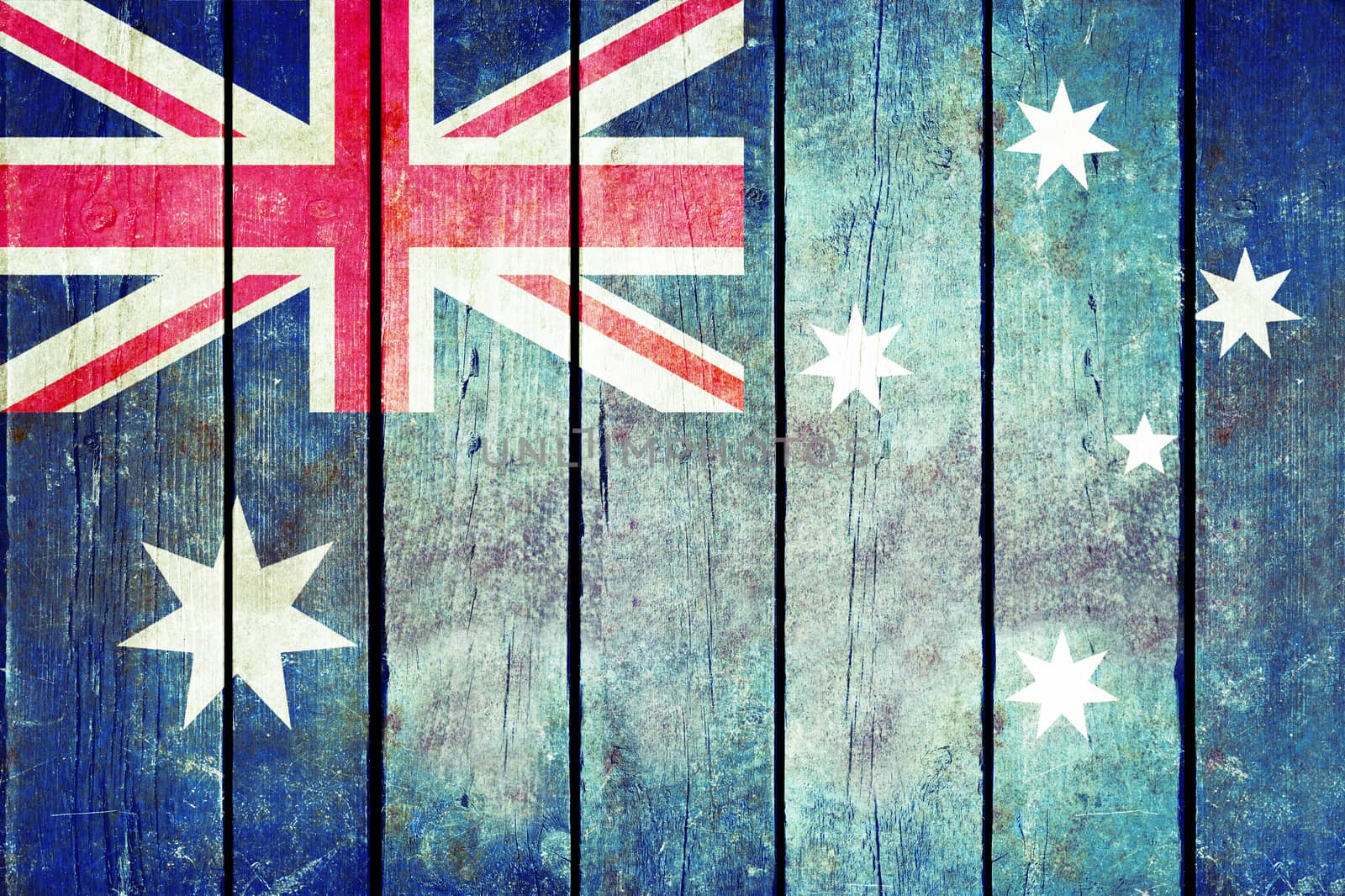 Australia wooden grunge flag. by satariel