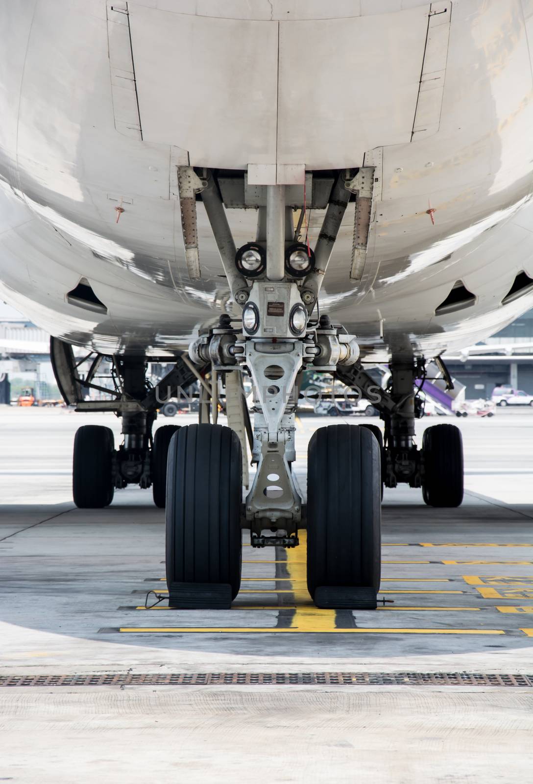 Airplane parked at the airport