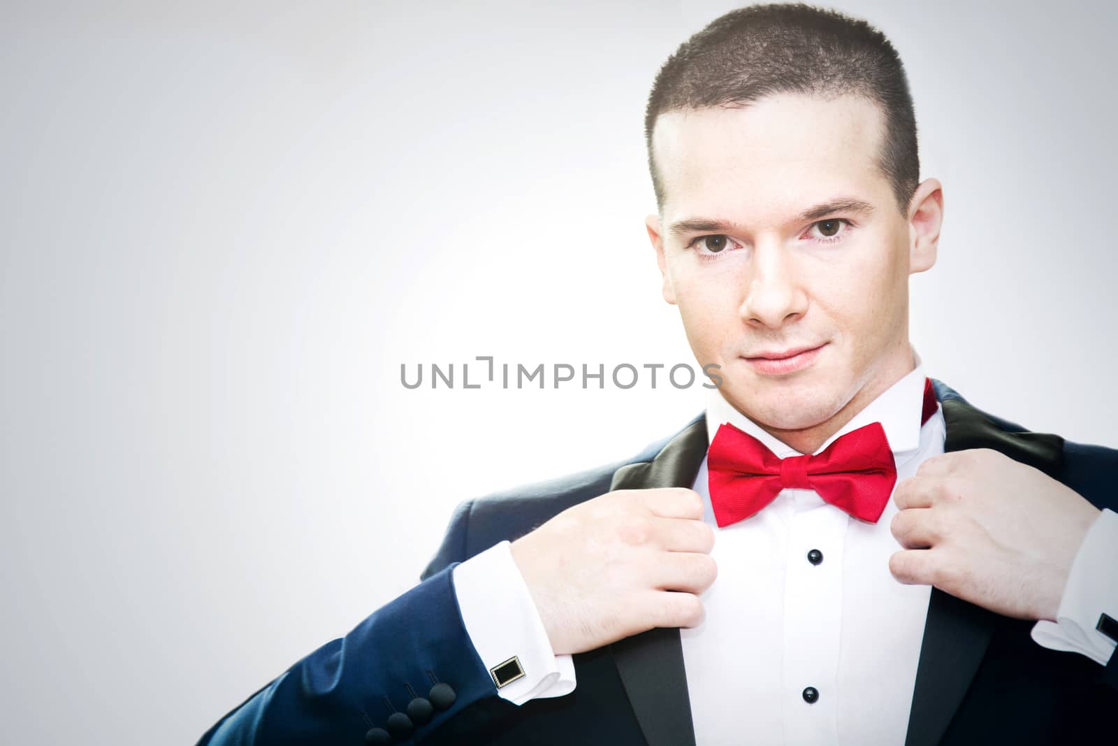 Groom prepared to get married. Marriage and wedding concept image.