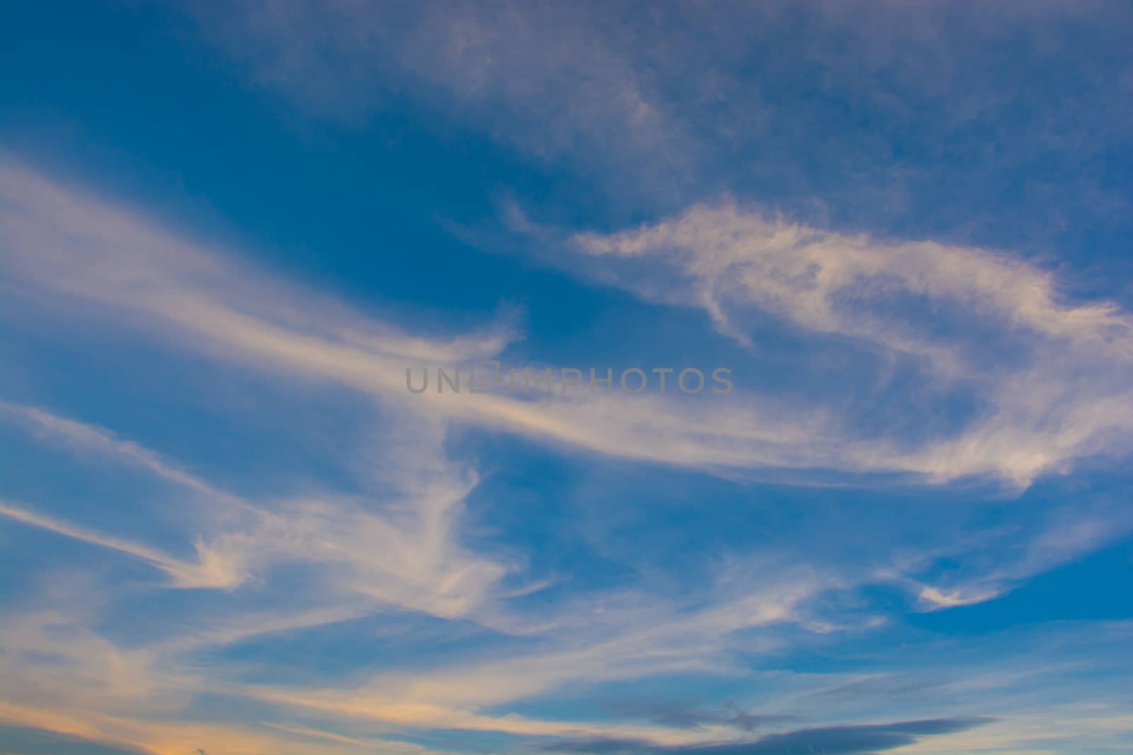 sky with clouds and sunset