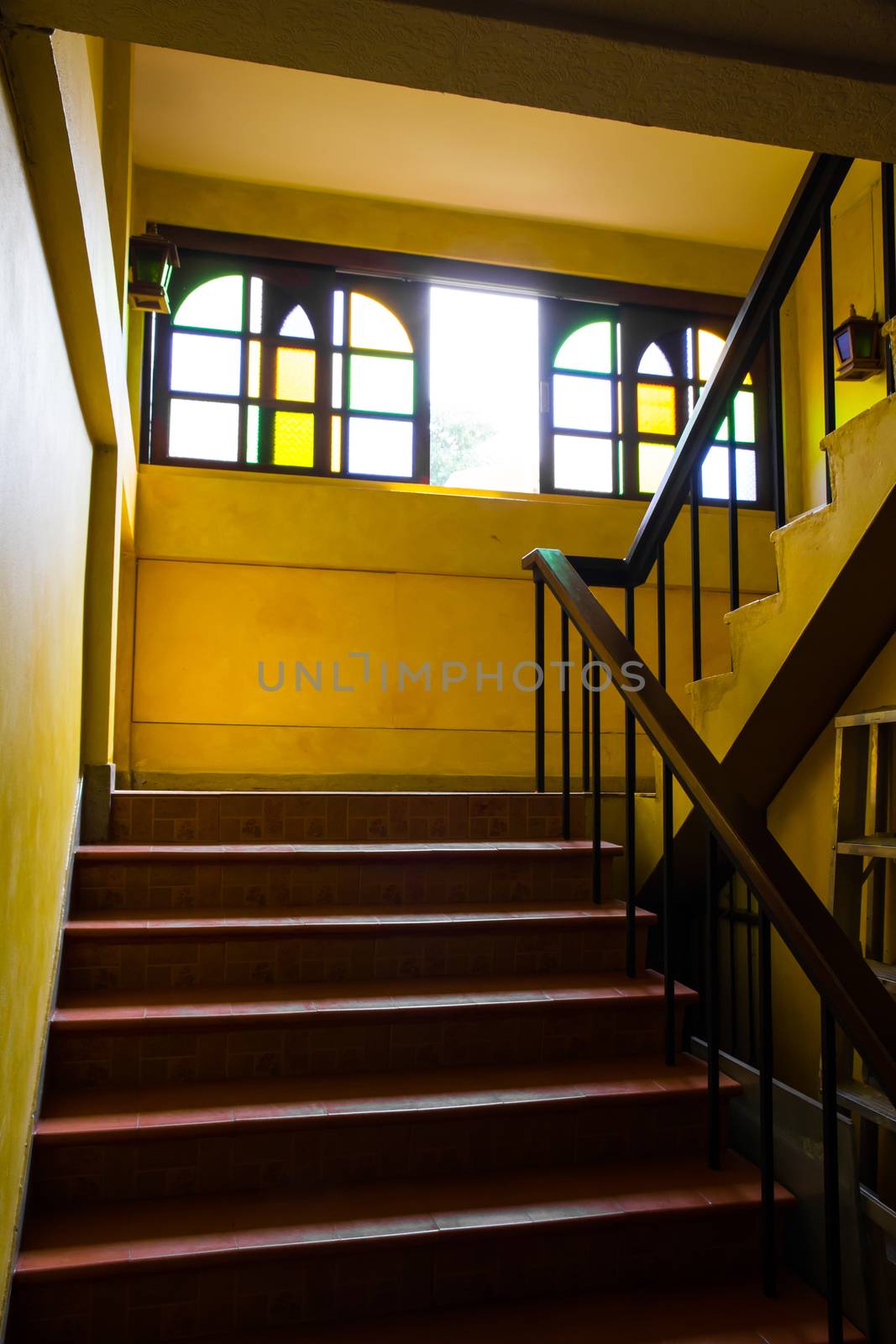 Stairs in hotel vintage style