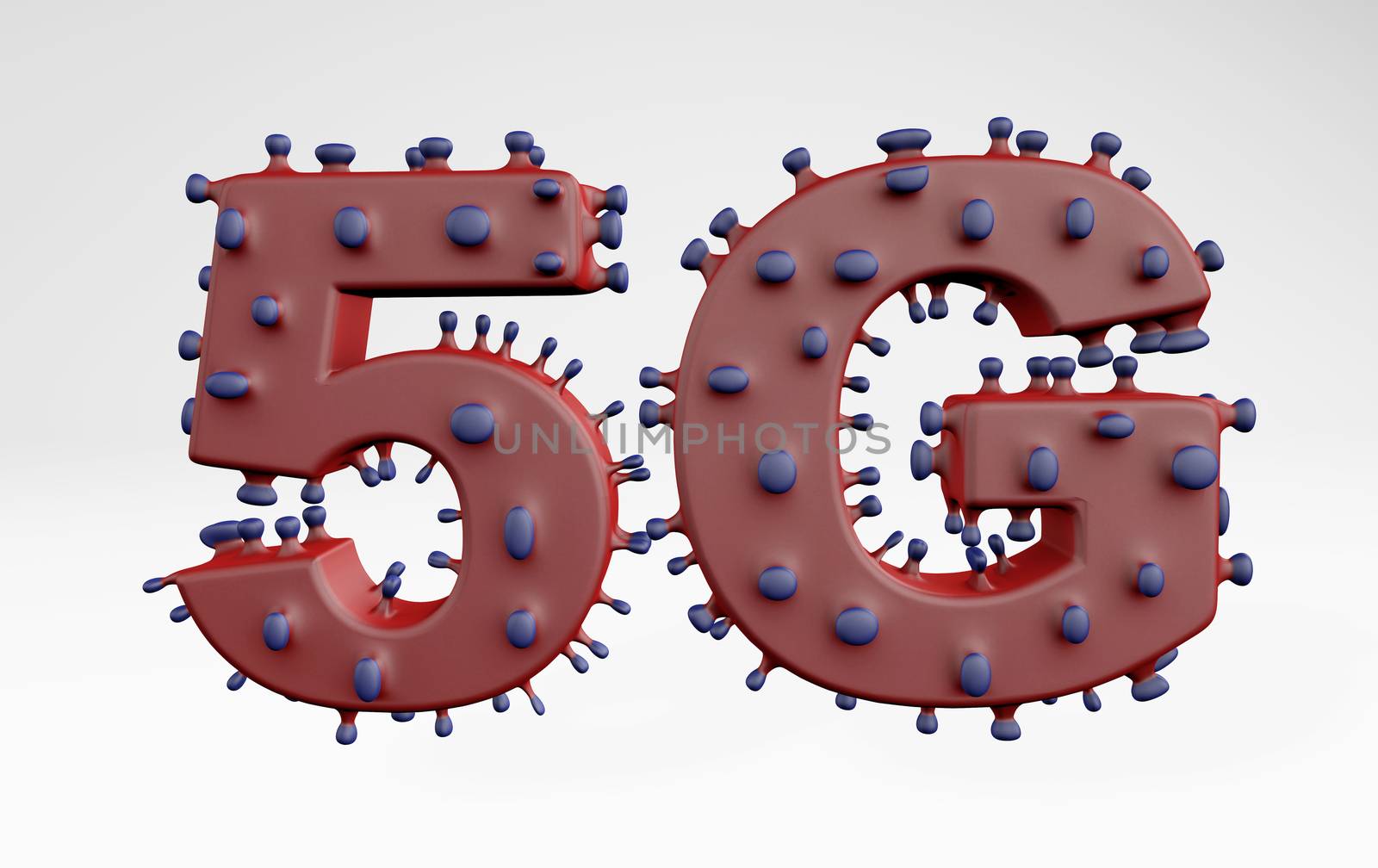 5G danger coronavirus disease 3d rendering by F1b0nacci