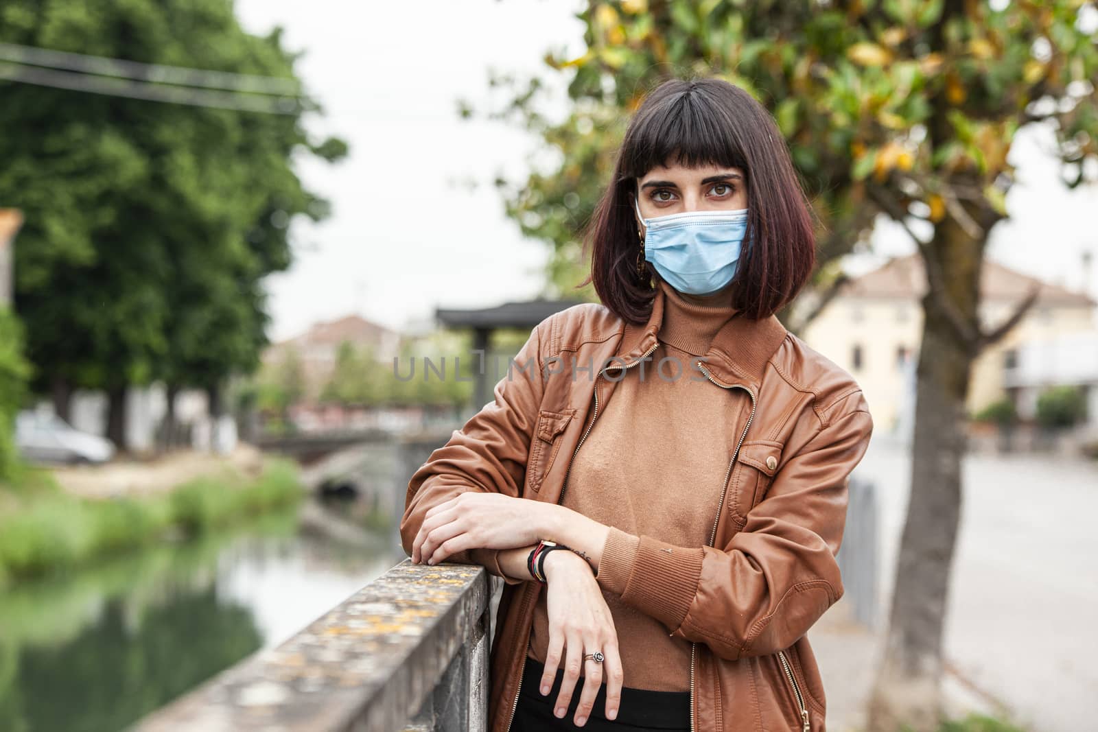 Girl with medical mask outdoor 15 by pippocarlot