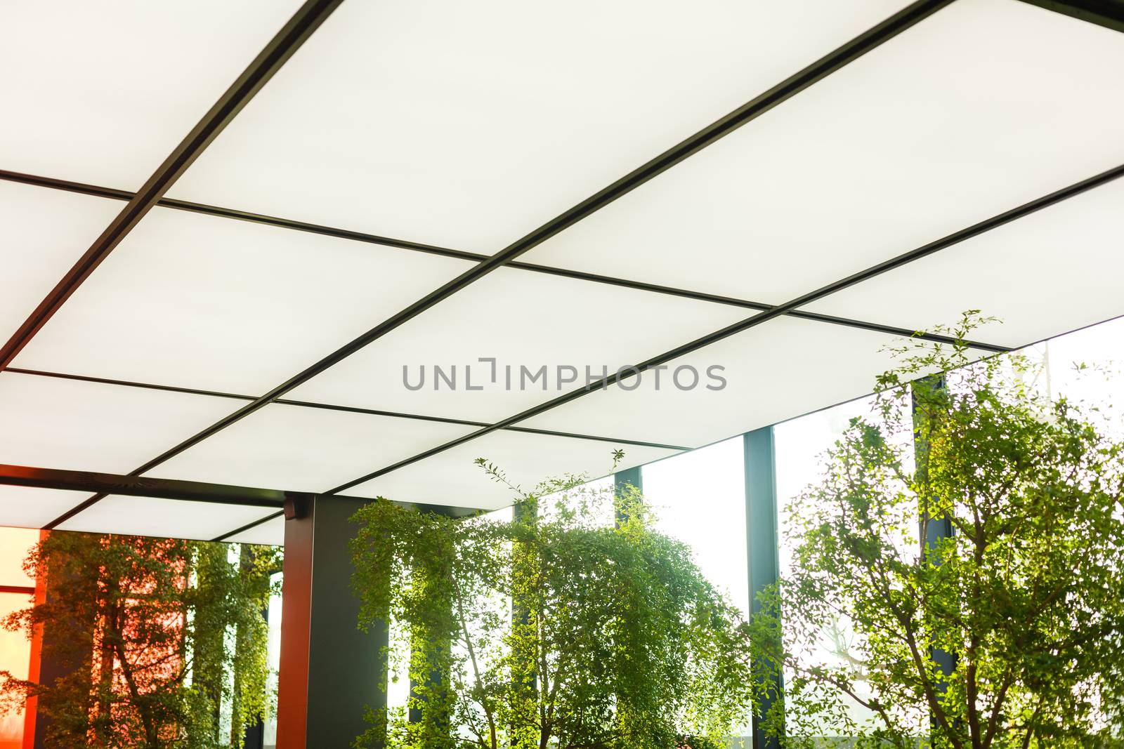 A view of a building. High quality photo
