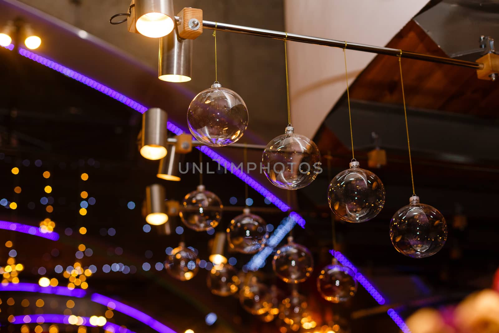 A table with wine glasses. High quality photo