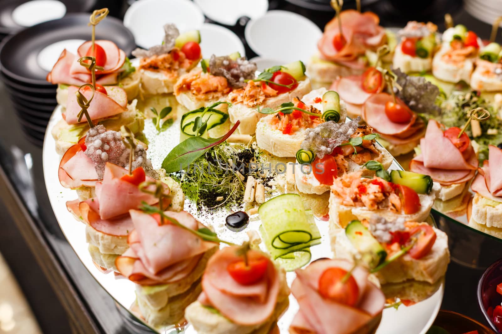 A dish is filled with food. High quality photo