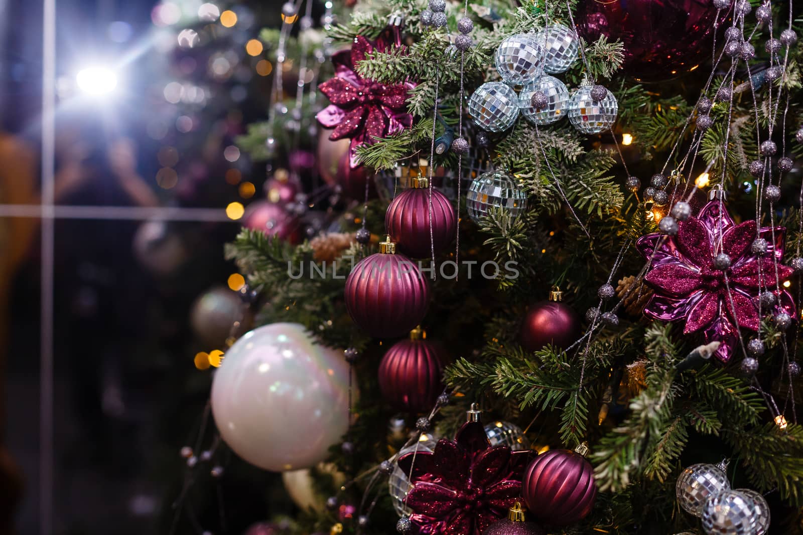 A close up of a christmas tree. High quality photo