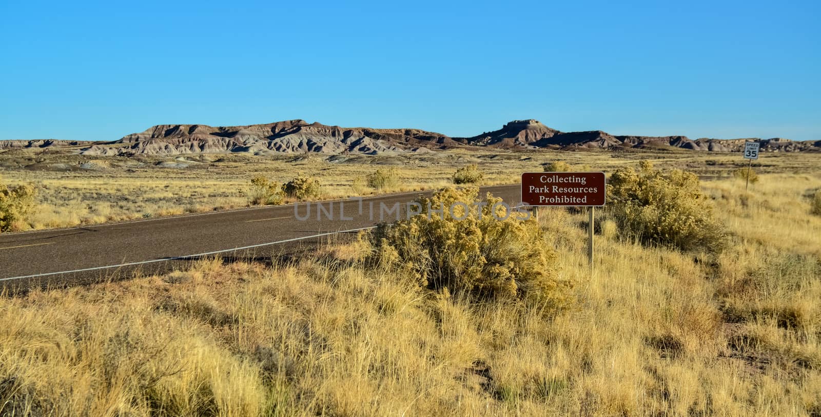 USA, ARIZONA- NOVEMBER 18, 2019:  A sign saying "Collecting Park Resources Prohibited", Arizona