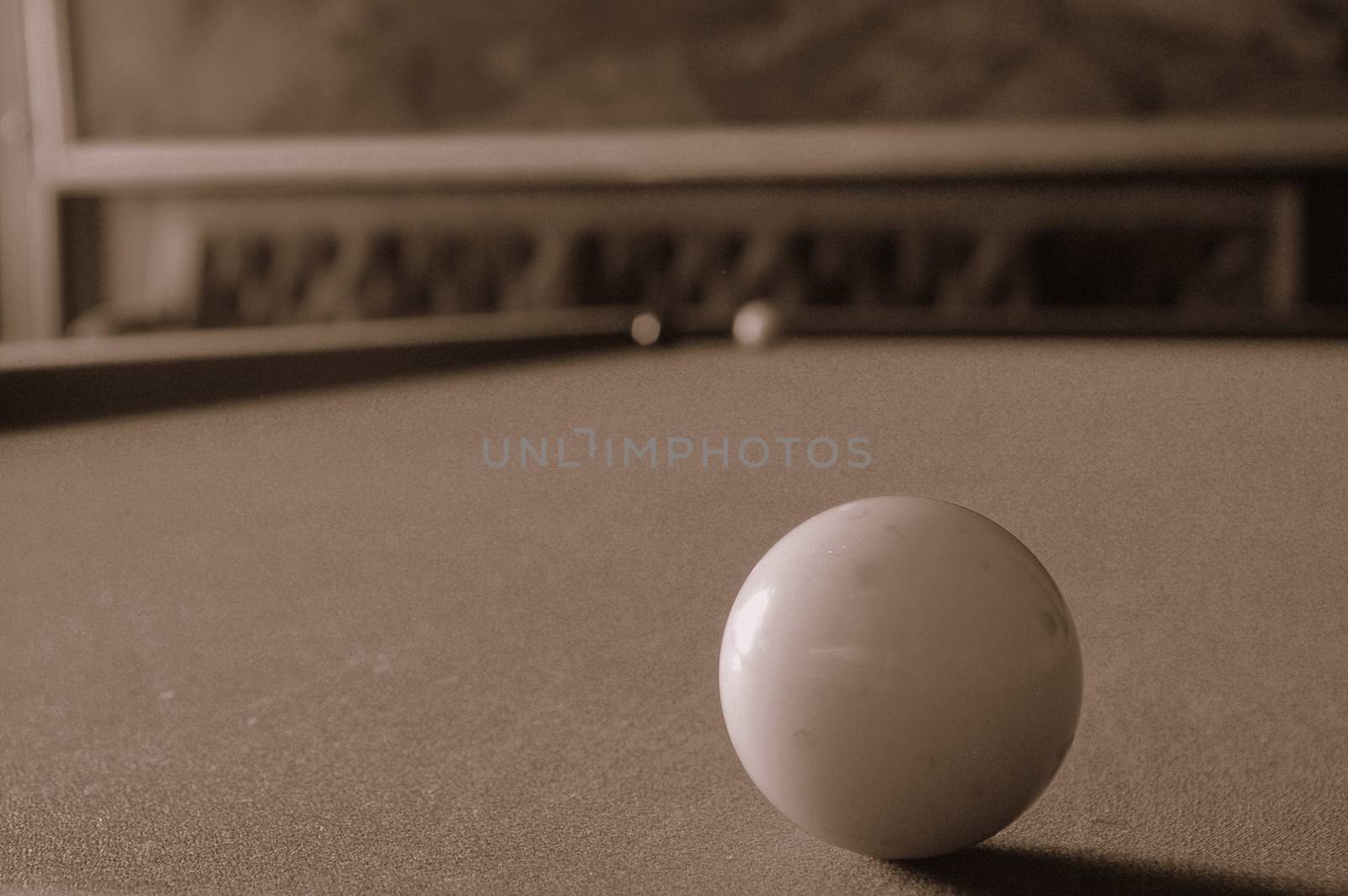 Billiard ball in sepia by flaneur9