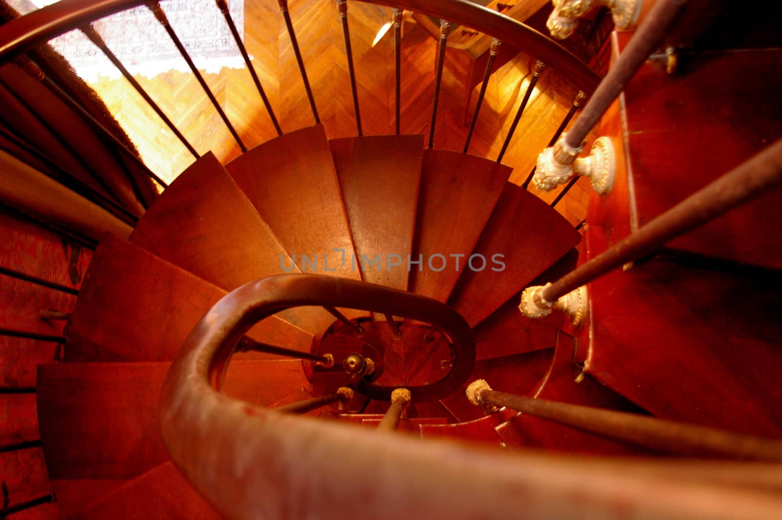 Spiral staircase in a castle in central France