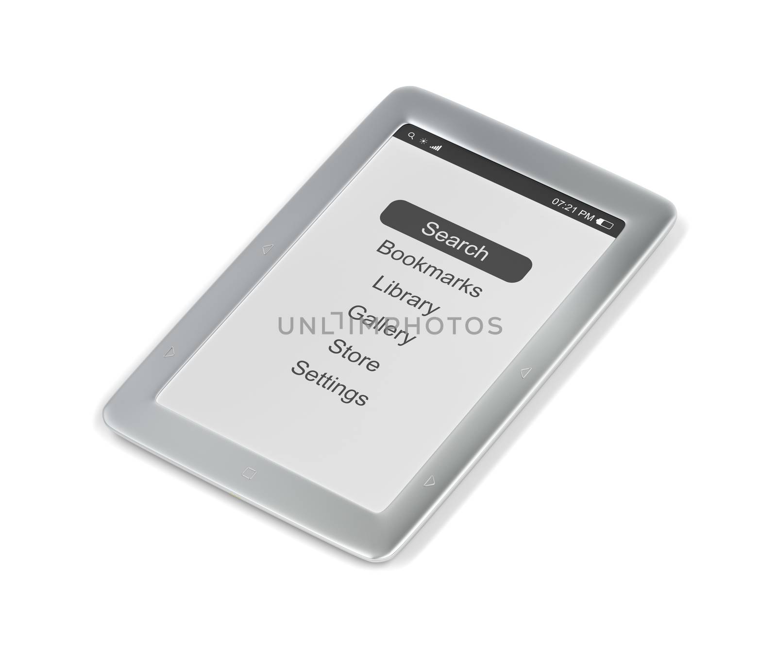 Silver e-book reader by magraphics