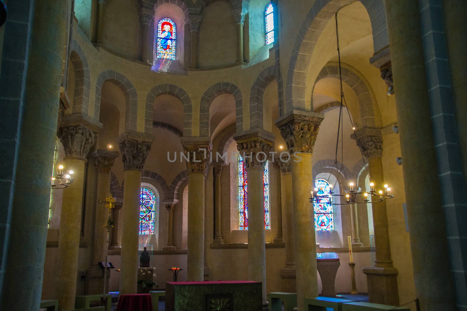 saint nectaire in puy de dome in france
