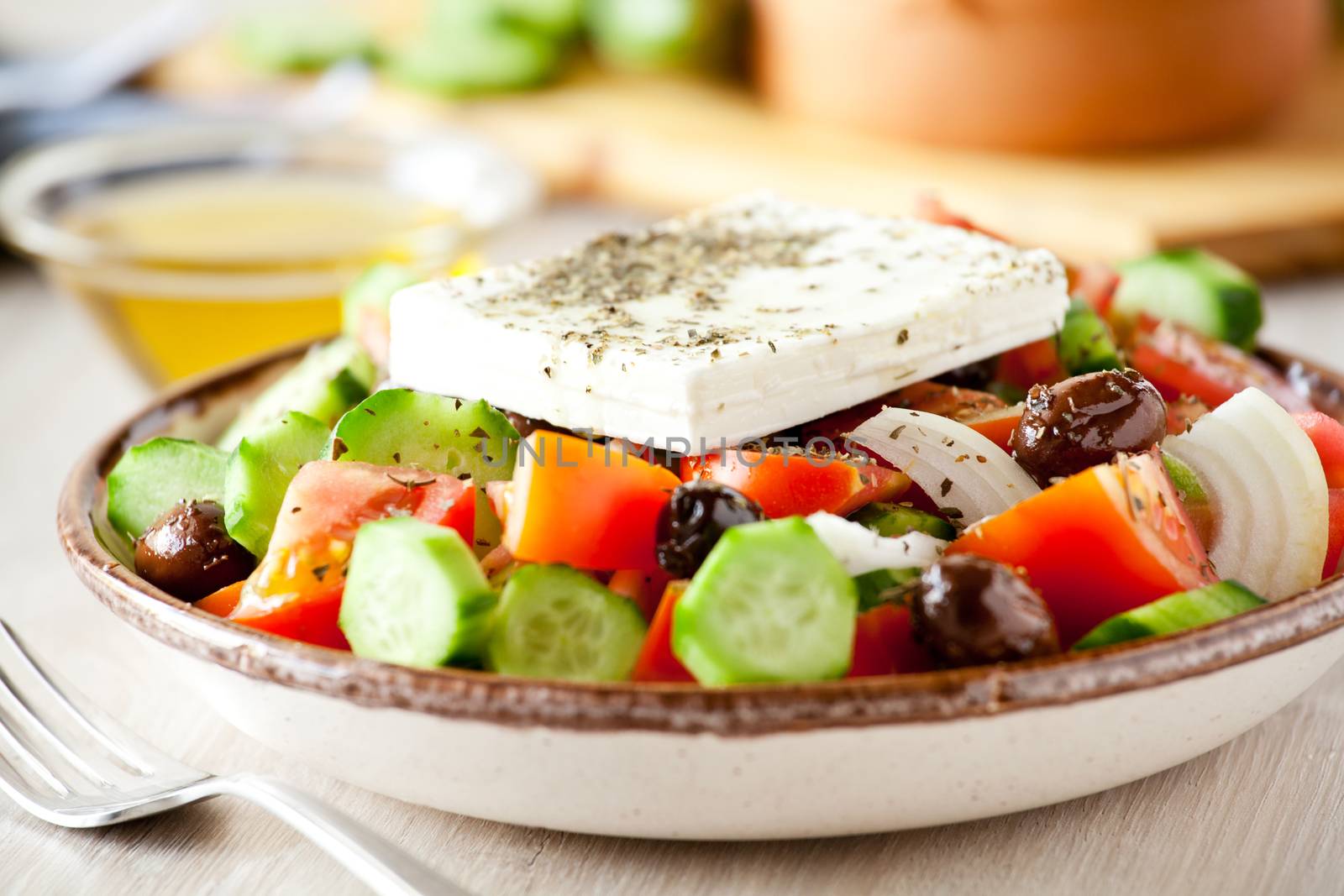 Homemade Organic Greek Salad by mpessaris