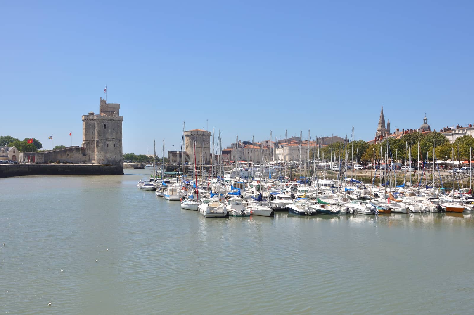 tourist site of La Rochelle, France. port and its surroundings
