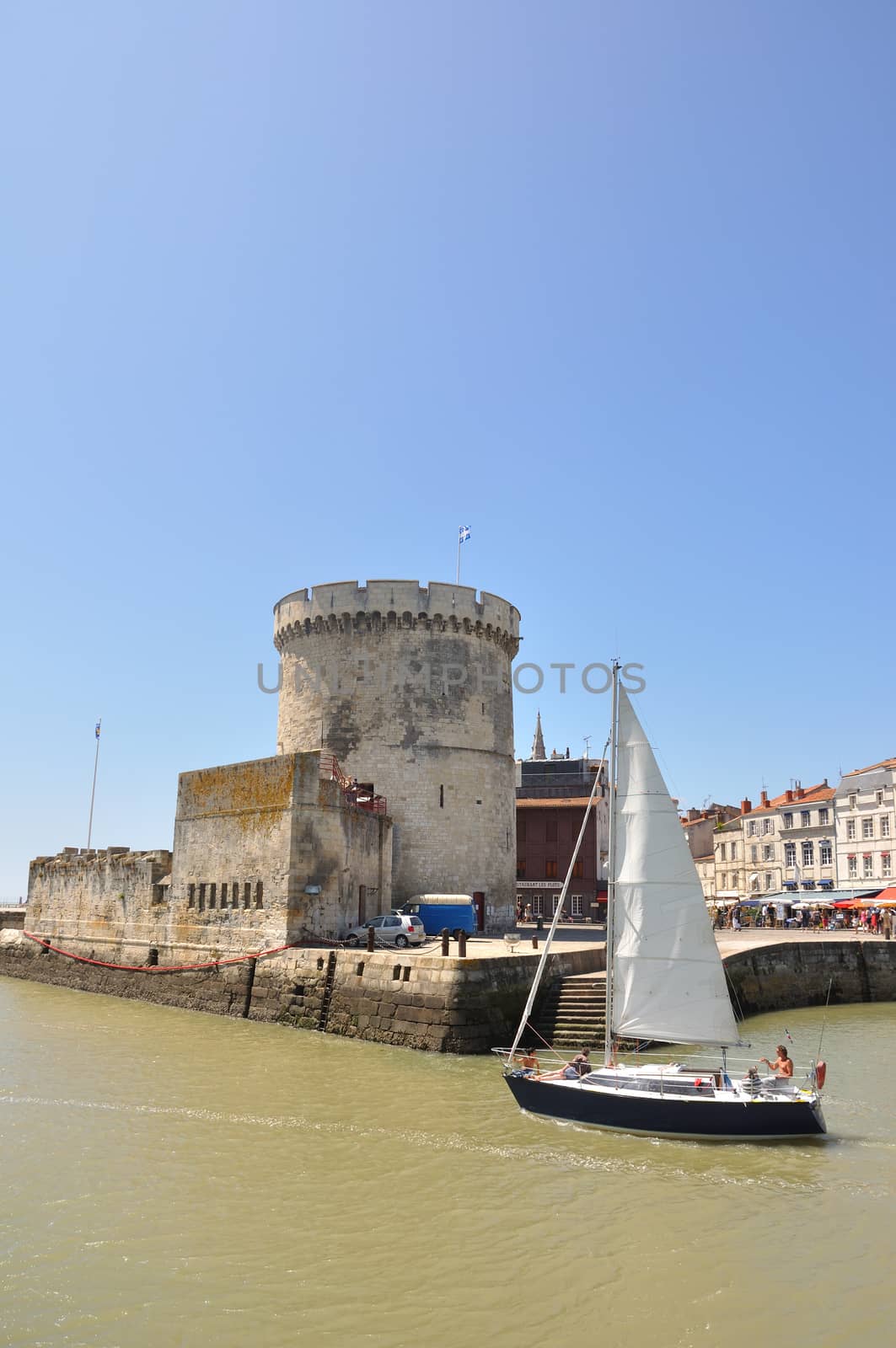 tourist site of La Rochelle, France. port and its surroundings