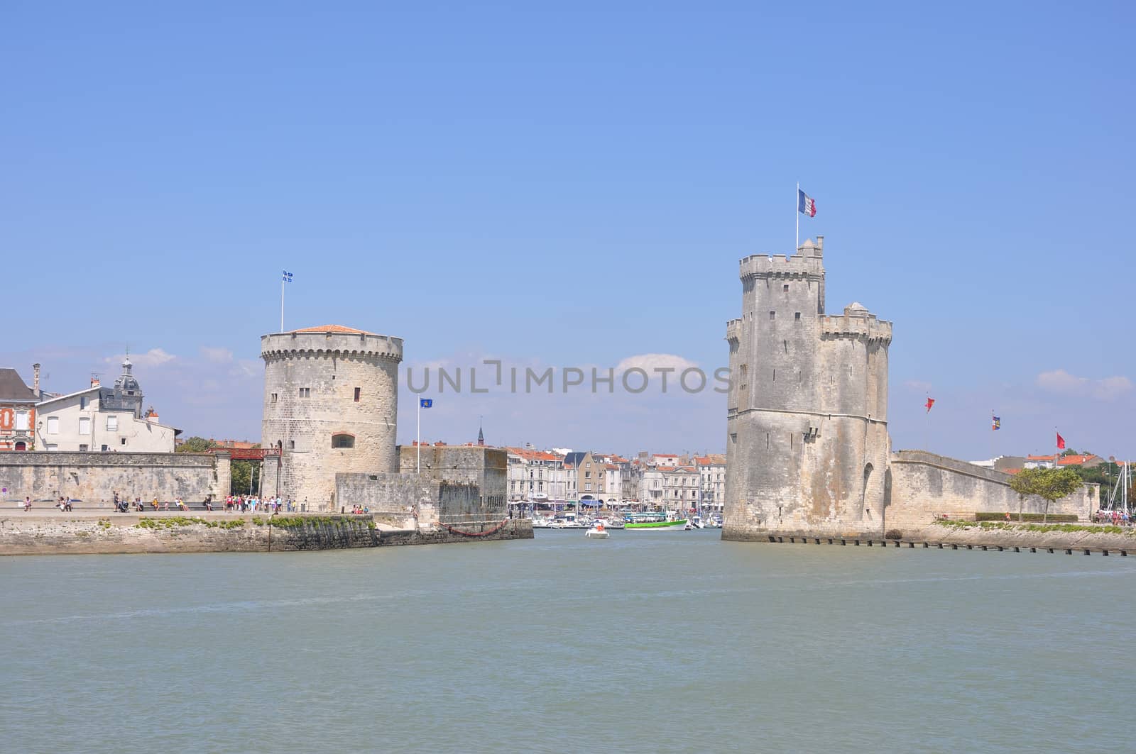tourist site of La Rochelle, France. port and its surroundings