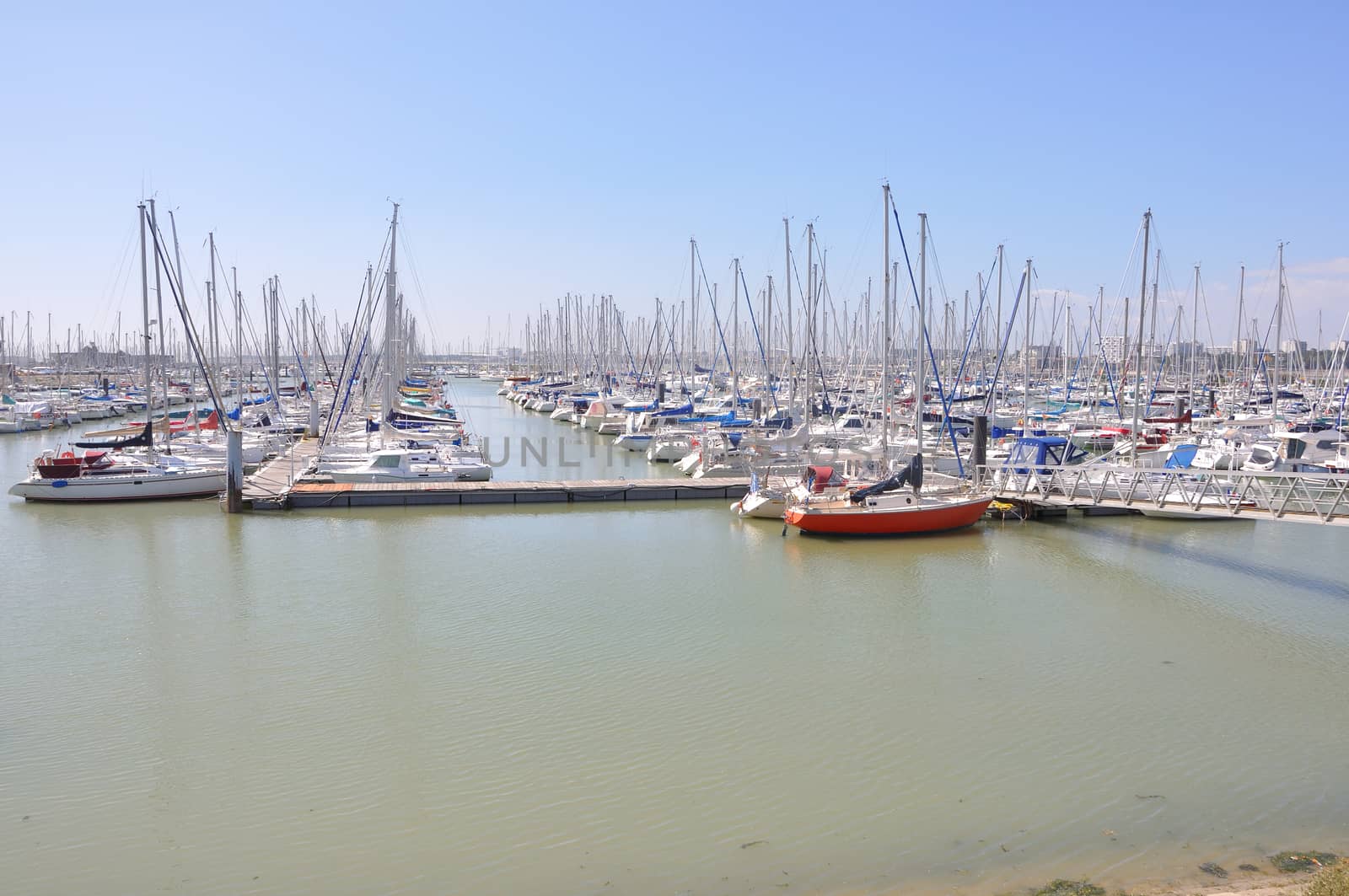tourist site of La Rochelle, France. port and its surroundings