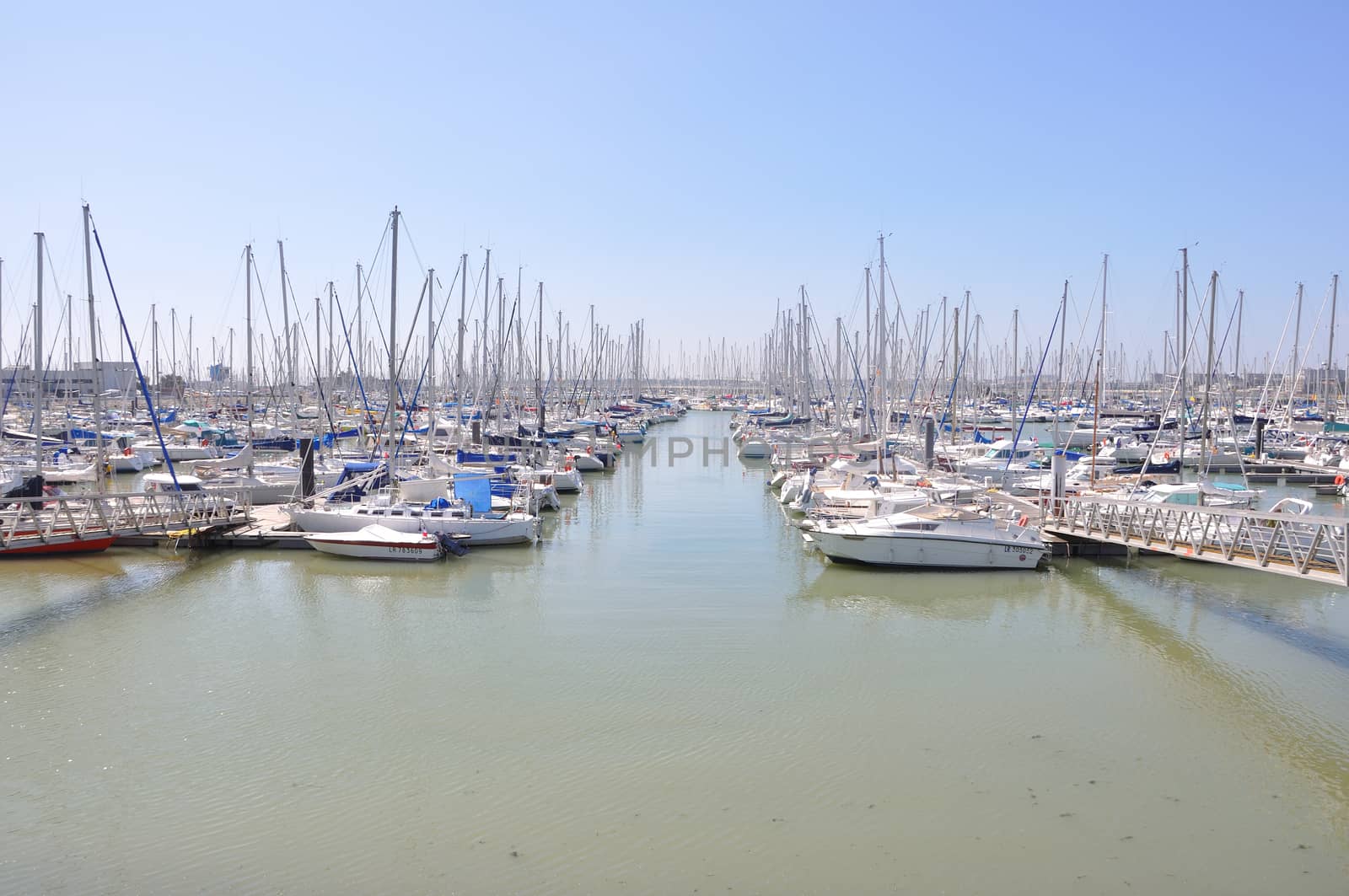 tourist site of La Rochelle, France. port and its surroundings