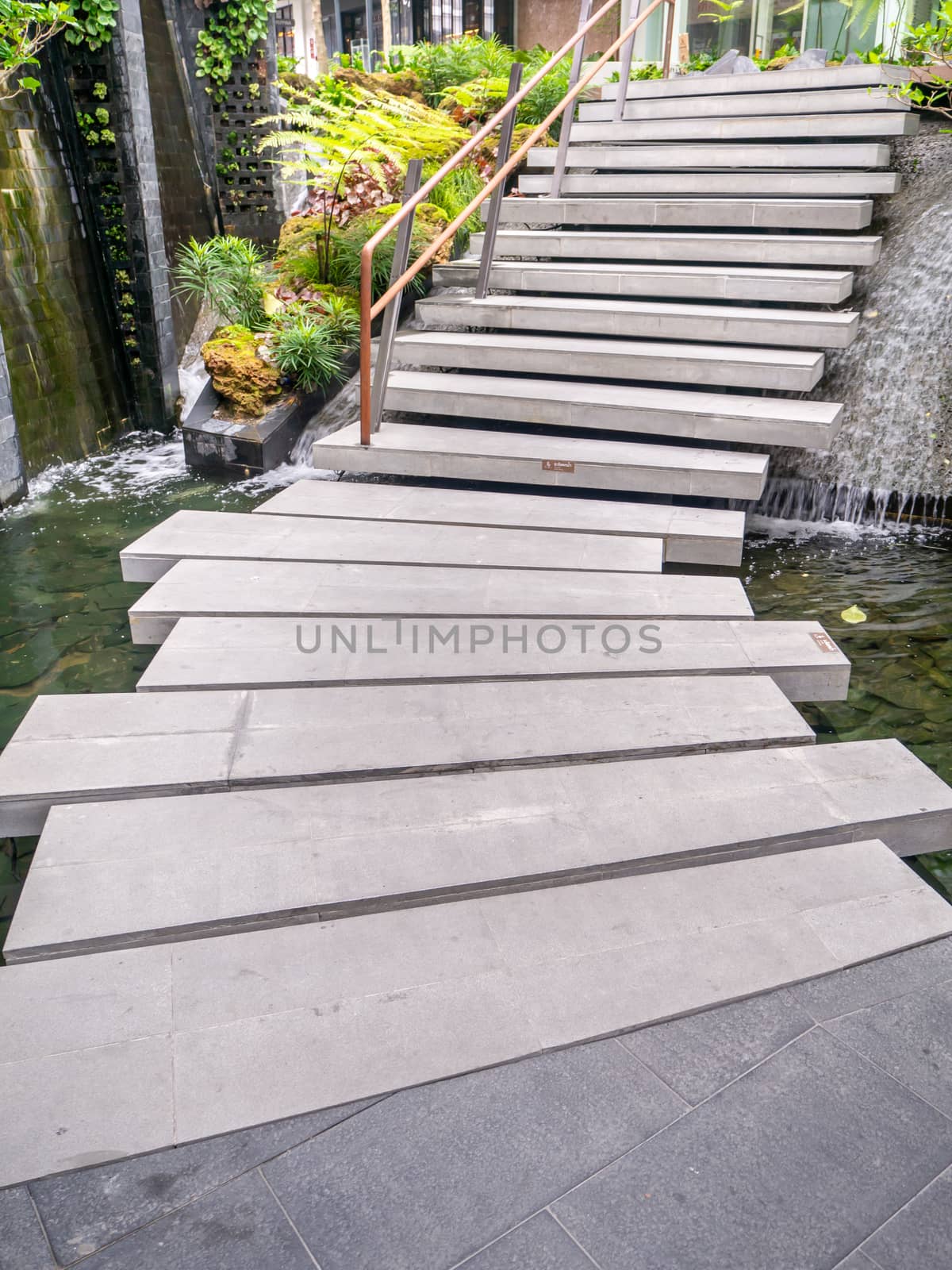 the Courtyard outside the building path in the garden