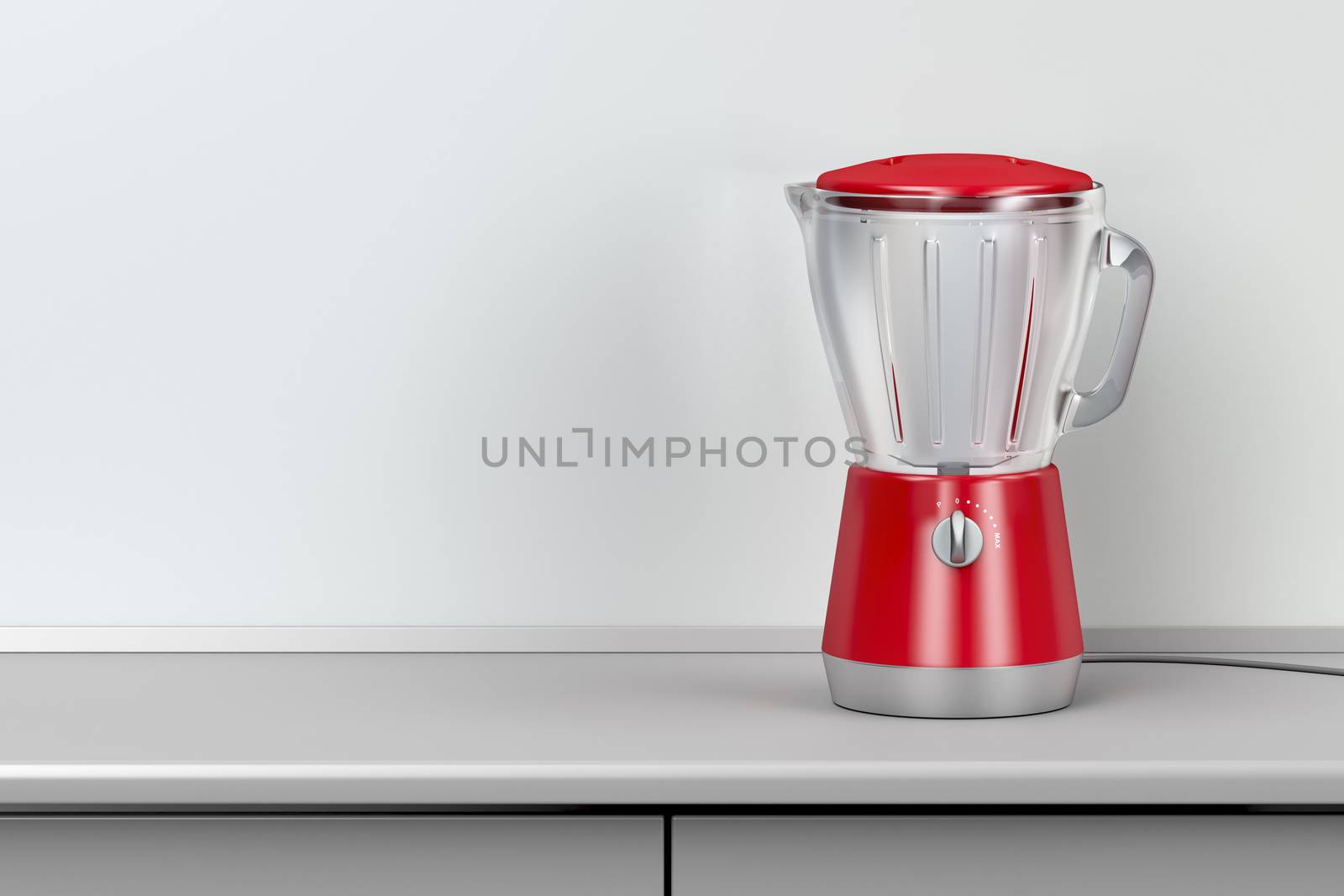 Red electric blender by magraphics