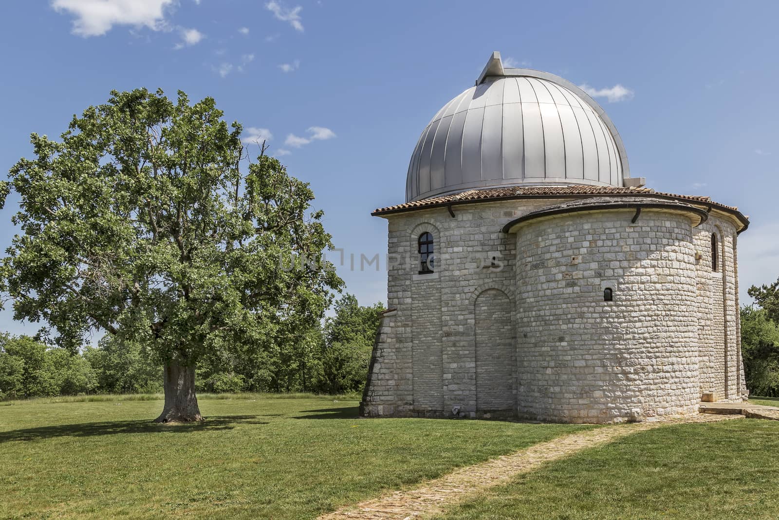 side view of the famous observatory, Tican - Visnjan, Istria, Croatia