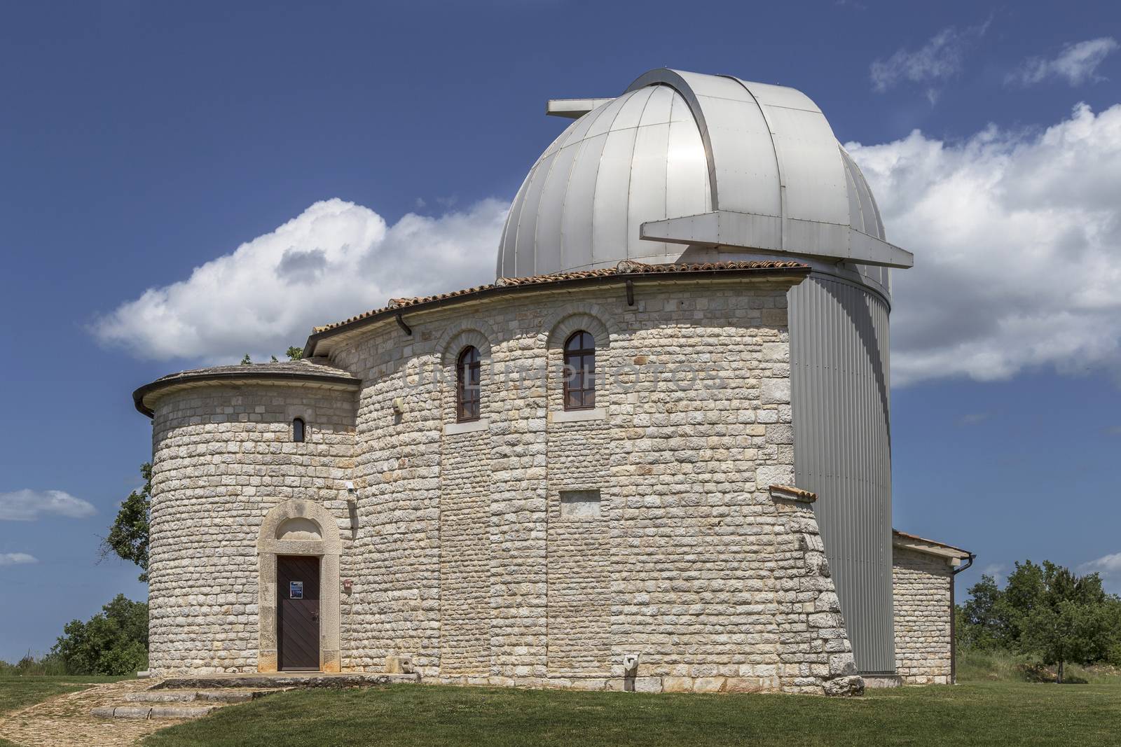 side view of the famous observatory, Tican - Visnjan, Istria, Croatia