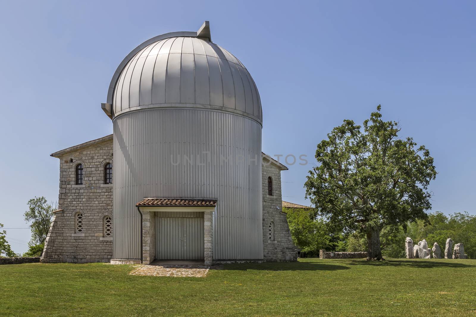 entry view of the famous observatory, Tican - Visnjan, Istria, Croatia