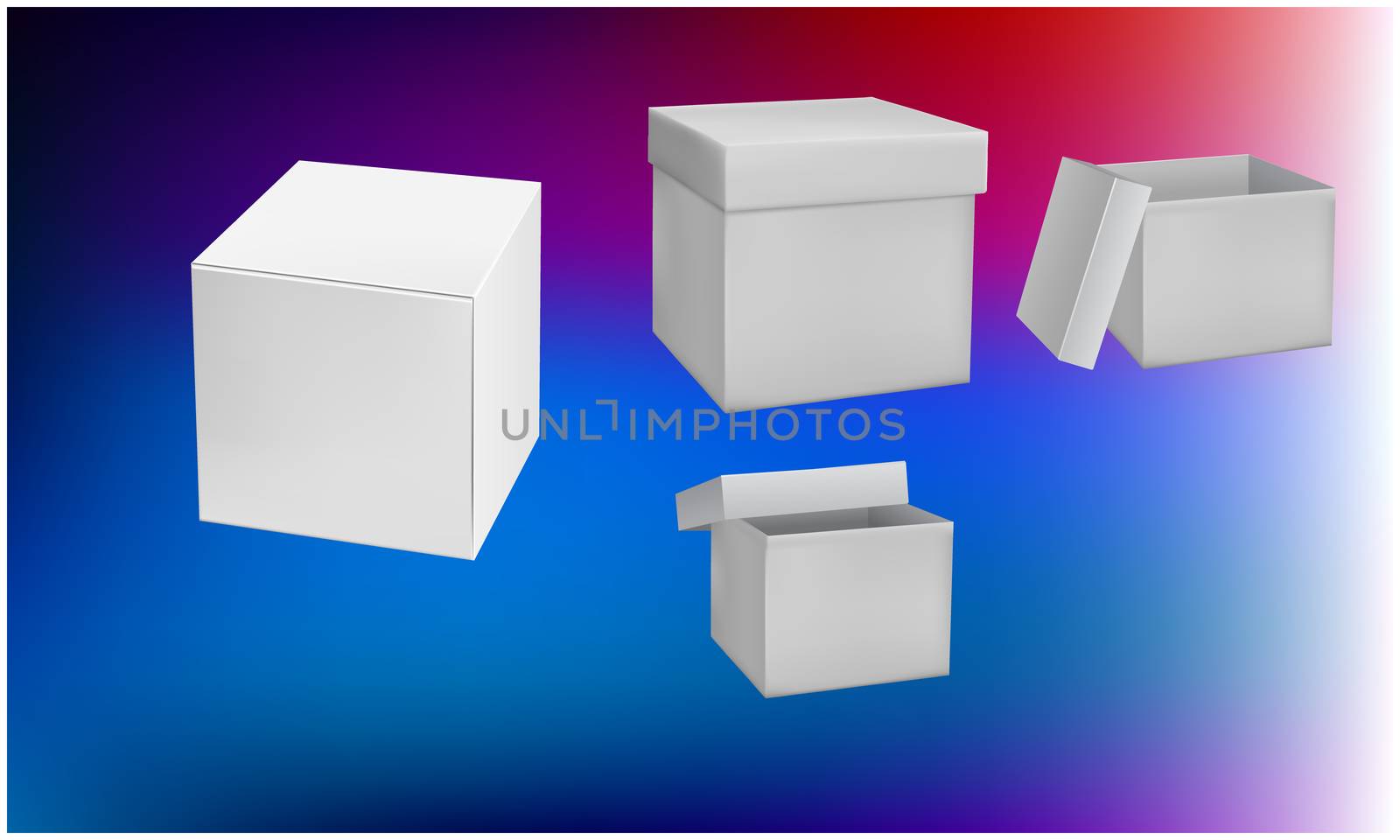 mock up illustration of big empty boxes on abstract background