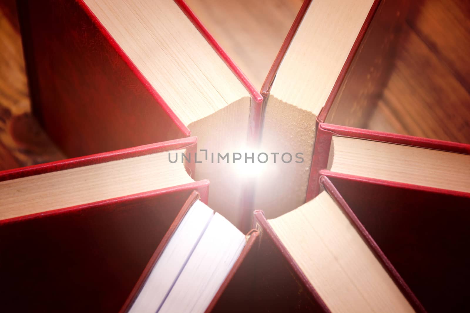Power of wisdom. Books. Knowledge and education conceptual image.
