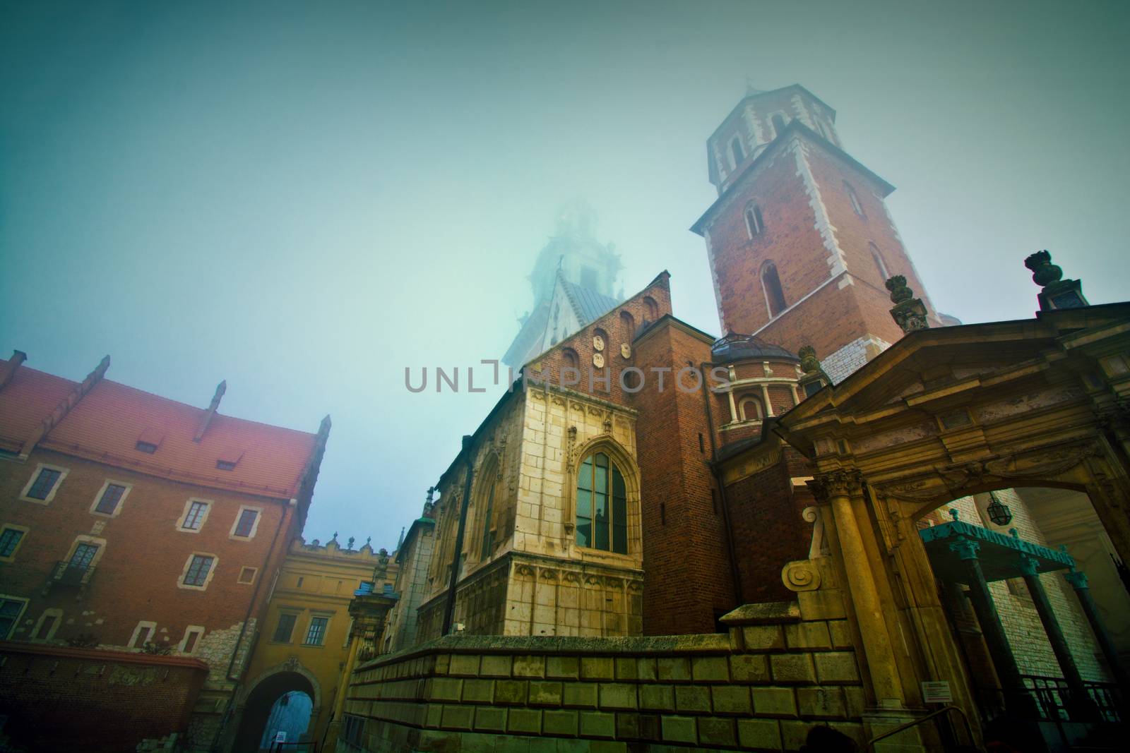 Church in fog, Wawel, Cracow, Poland. by satariel