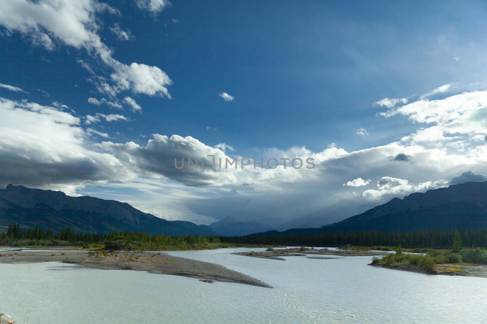 Athabasca River, Canadian Rockies, Alberta by vlad-m