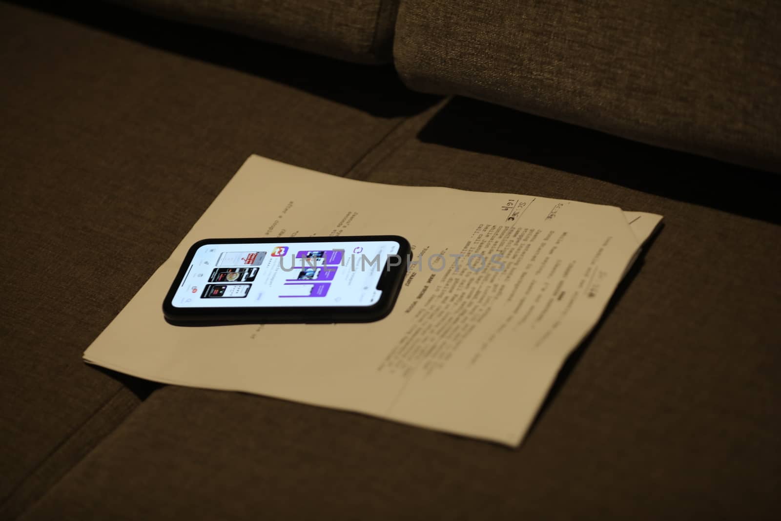 Cell phone on a Table