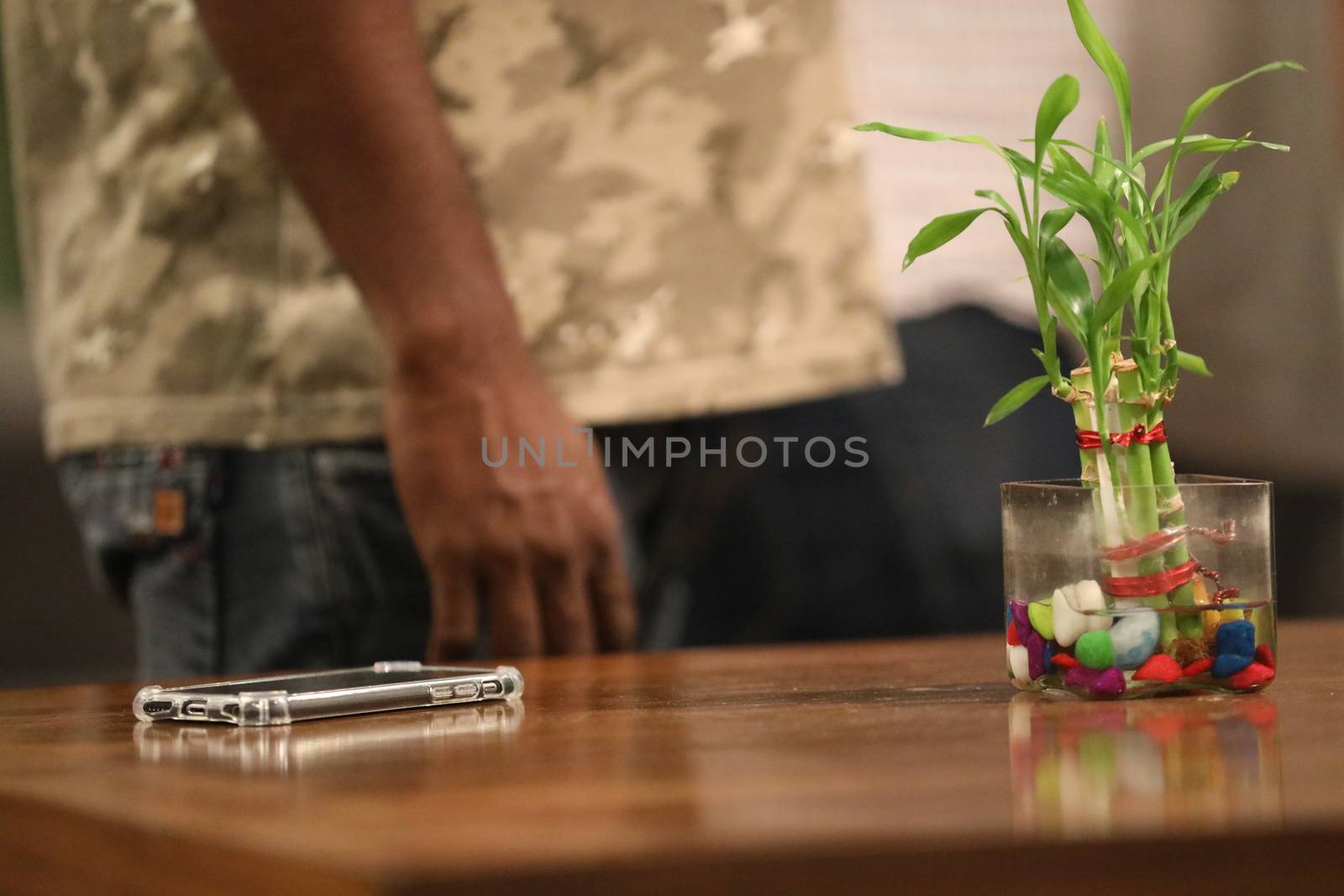 Male Model hands with cell phone by rajastills