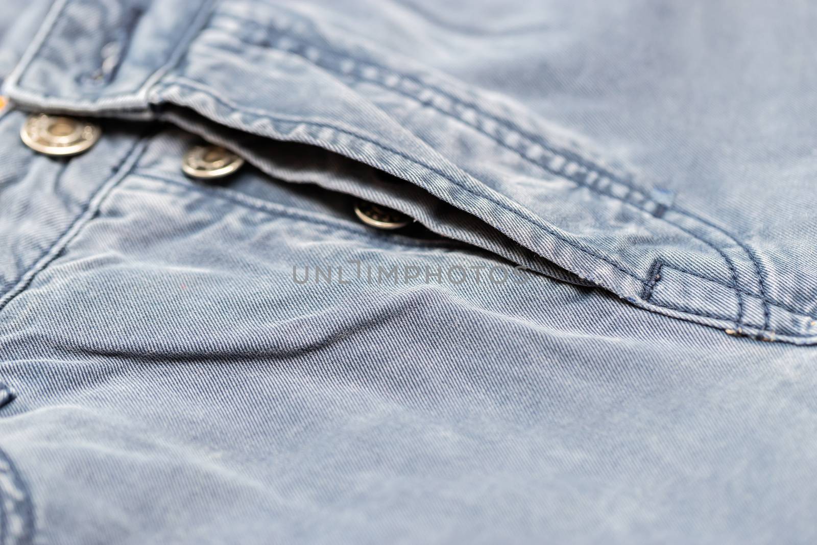 Close-up of blue denim texture. Denim jeans background, space to copy your design or text.