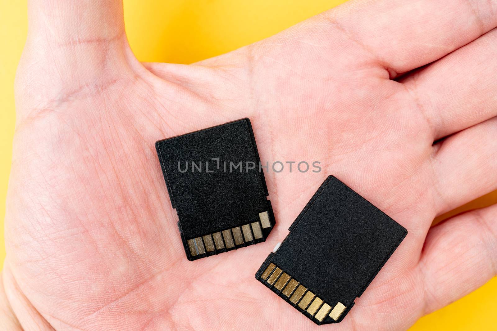 Memory cards for gadgets. Modern storage devices. Digital recording of information.
