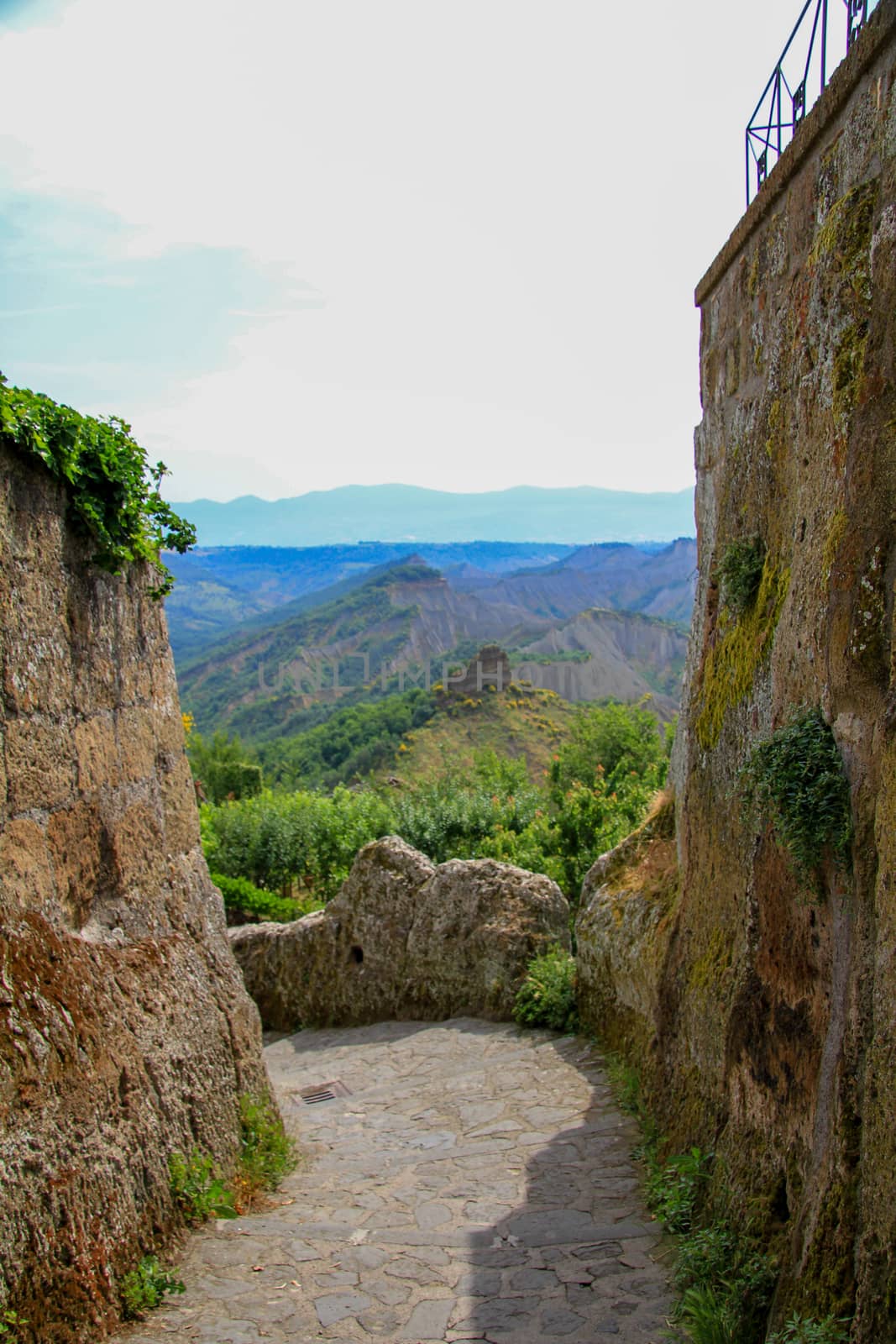 village of Bagnoregio isolated village that can not be reached by car only on foot