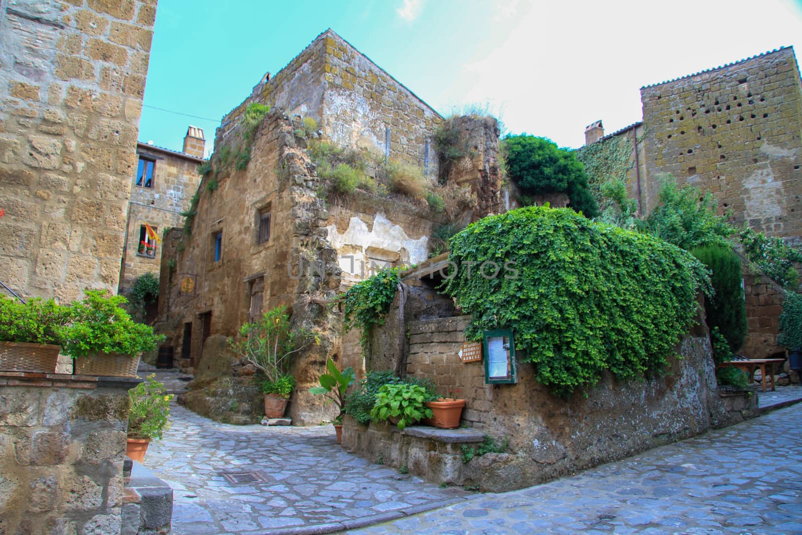 village of Bagnoregio isolated village that can not be reached by car only on foot