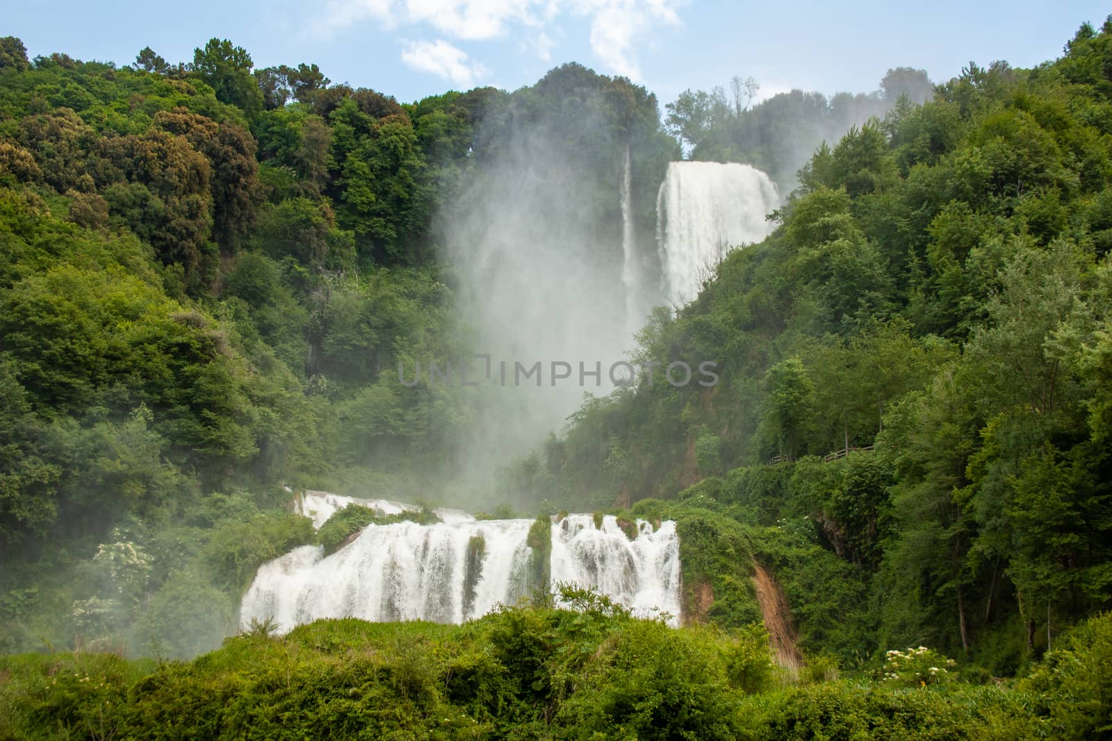 Marmore waterfall the highest waterfall in Europe