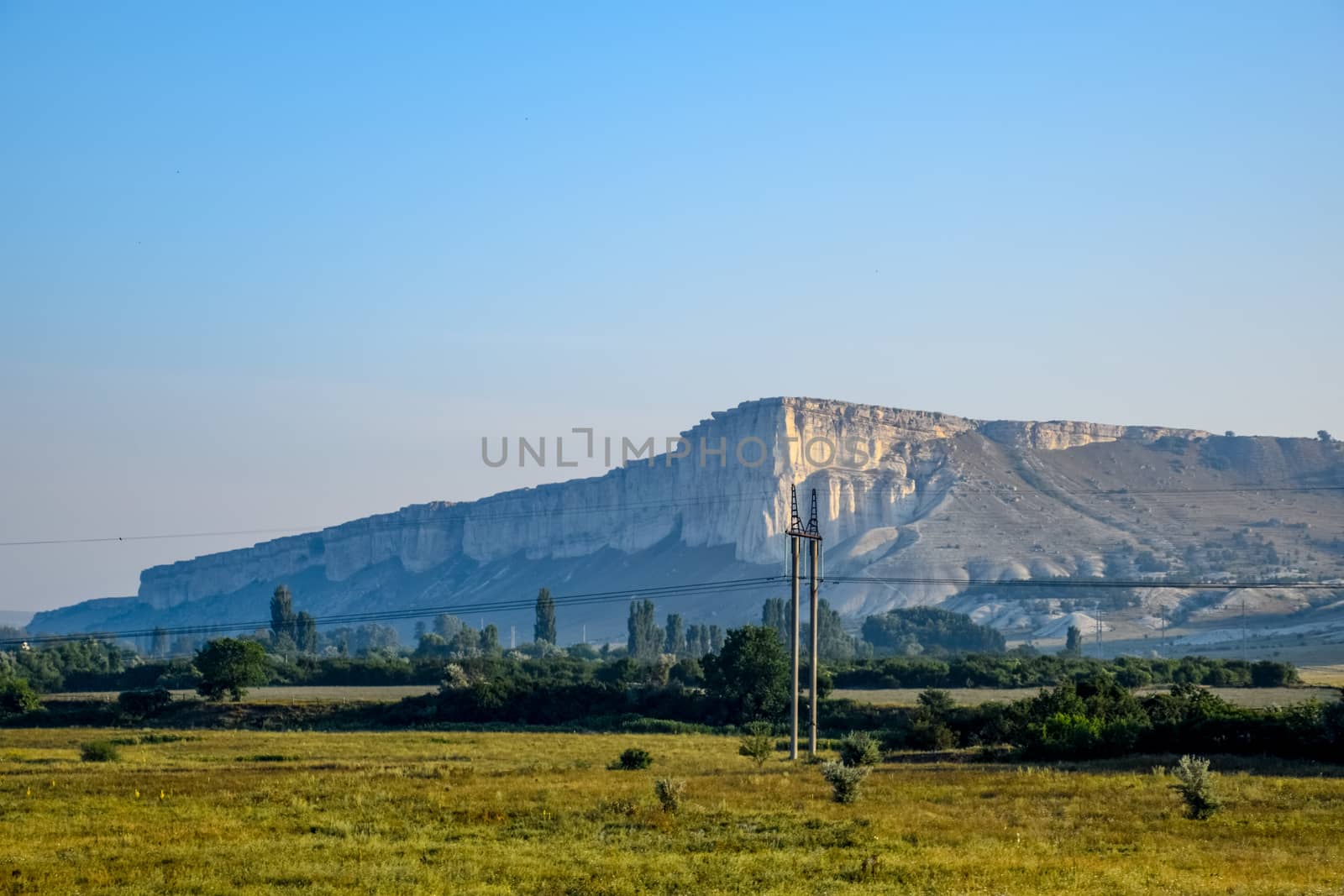 Table white mountains in Crimean peninsula. White cliffs. by fedoseevaolga