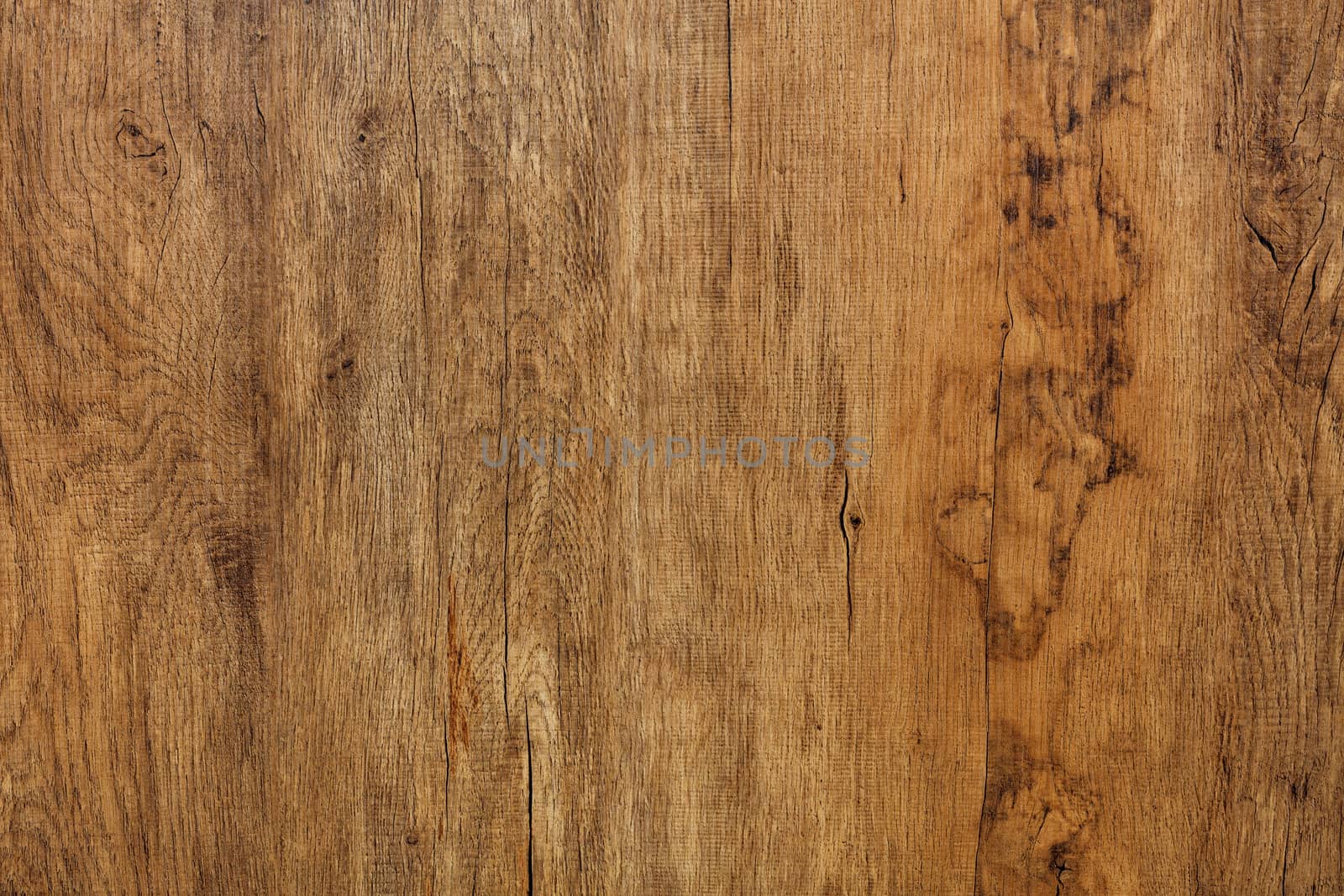 Beautiful texture of natural dark wood with cracks, spots and a vertical pattern of fibers. by Sergii