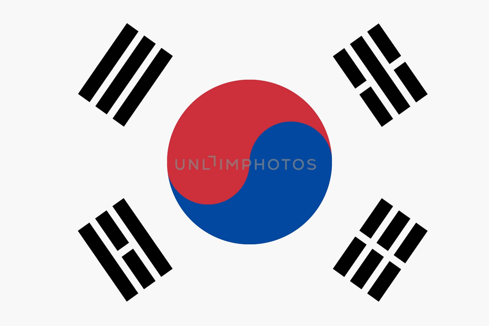 A South Korea flag background illustration red blue Taegukgi