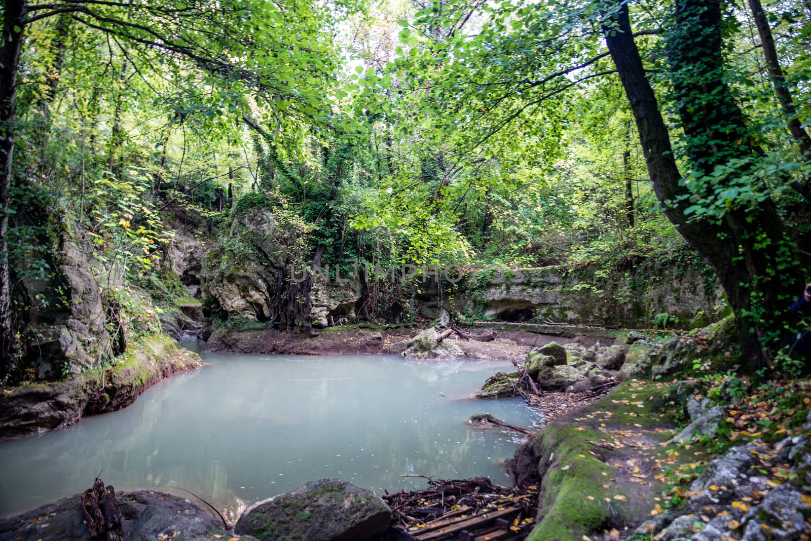 Ponte del Toro Marmore waterfall in Valnerina Umbria