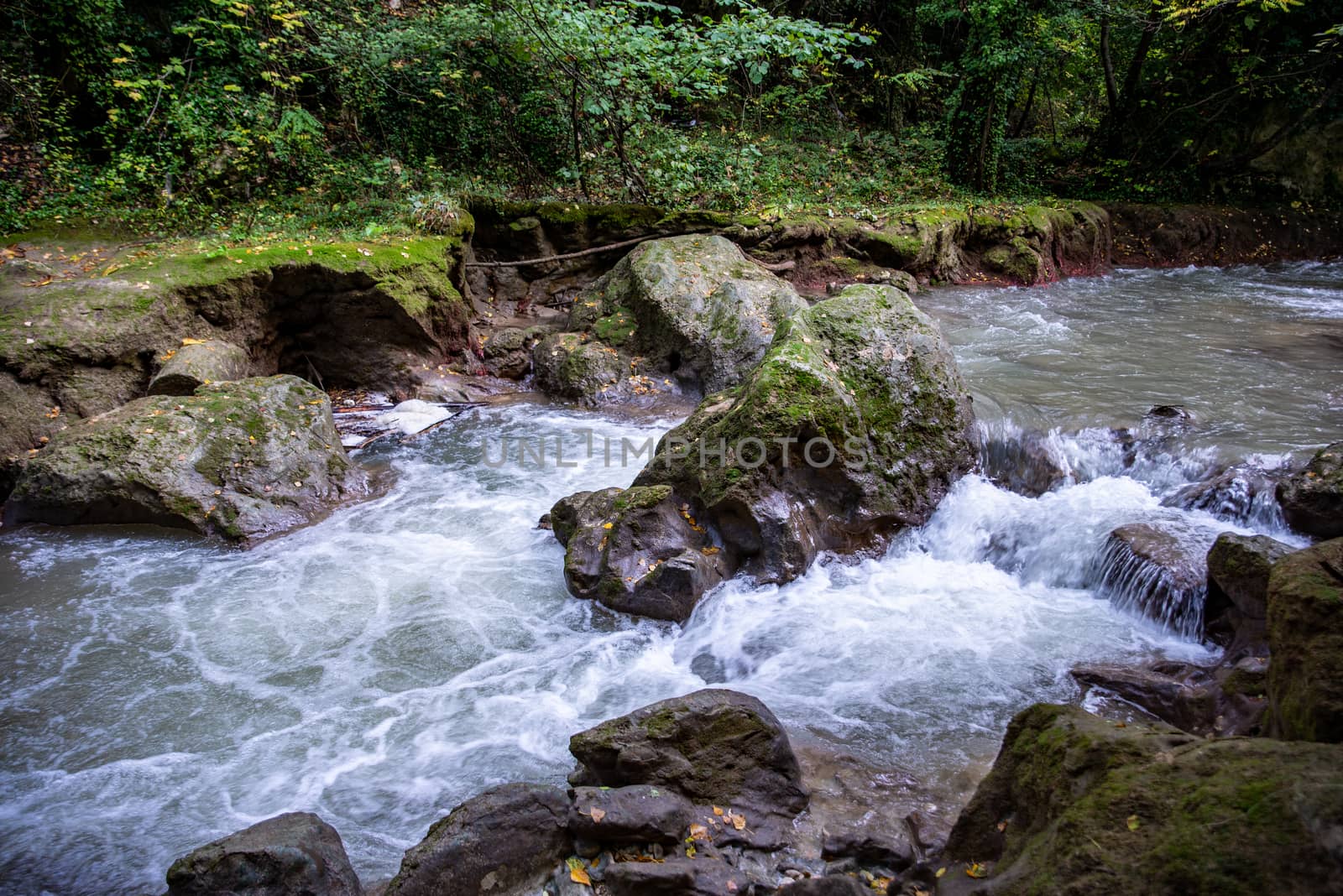 Ponte del Toro Marmore waterfall in Valnerina Umbria