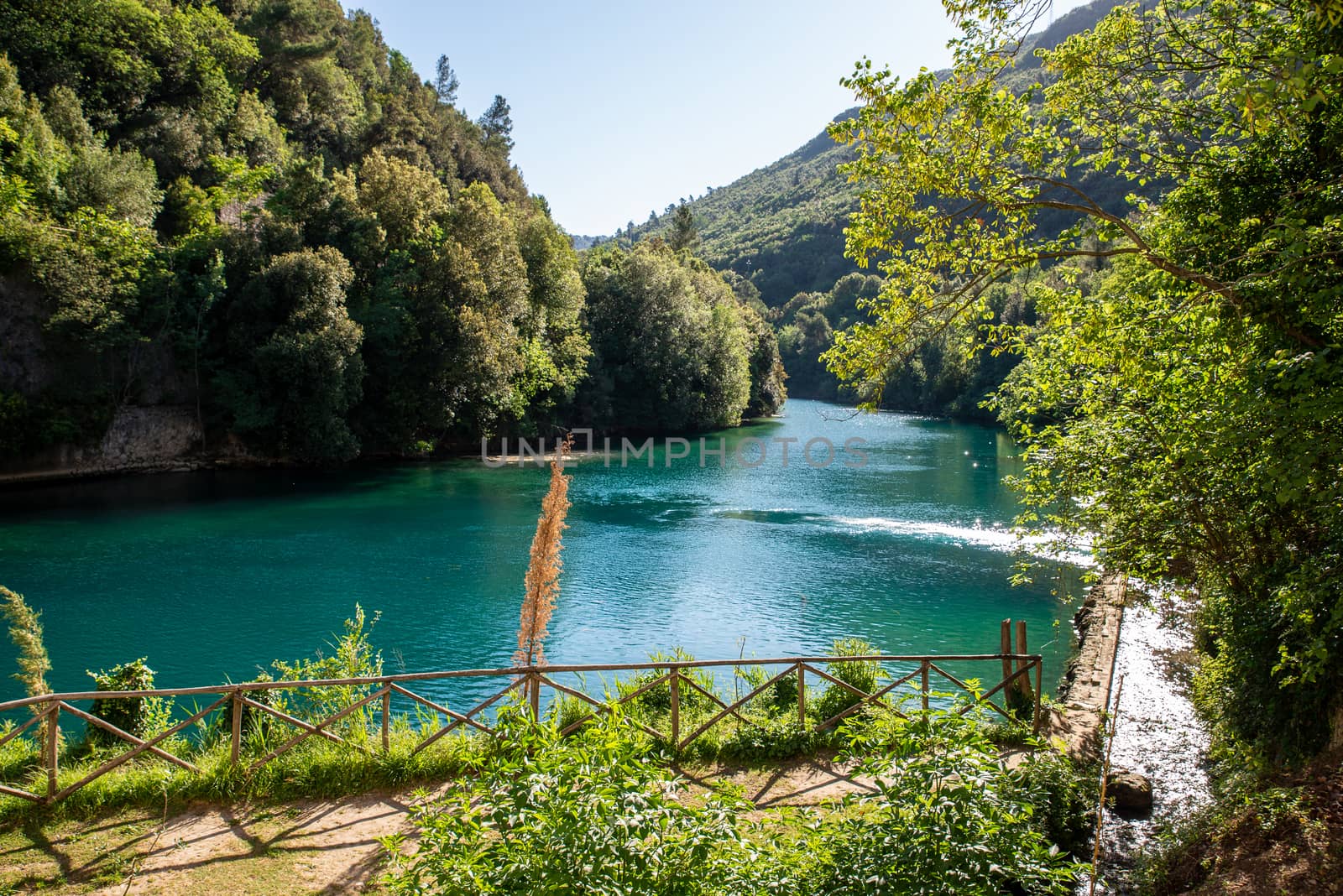 river characterized by very clear blue water in the gorges of the Narni mountains