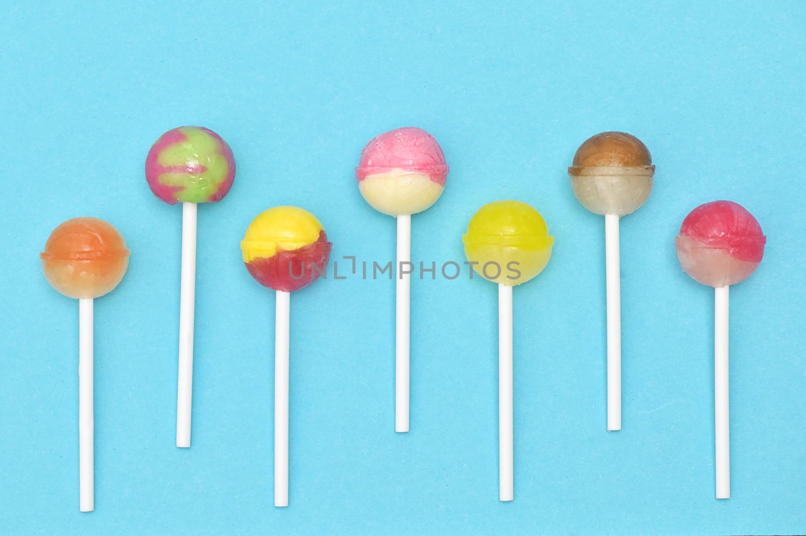 Abstract Colorful Lollipop Candy On Stick