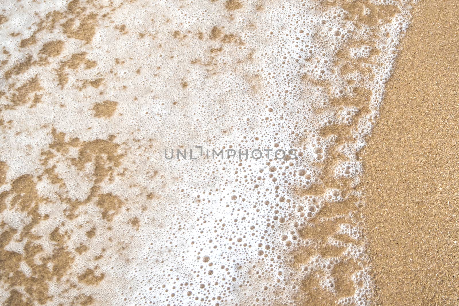 Bubble of Sea wave on the beach