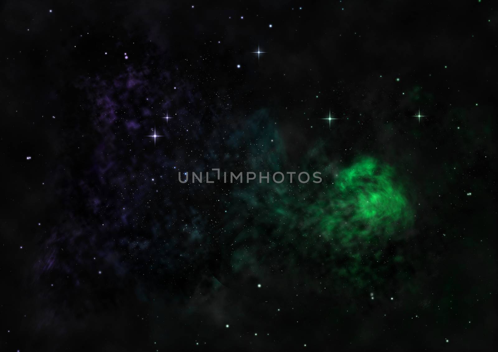 Small part of an infinite star field of space in the Universe. Elements of this image furnished by NASA . 3D rendering